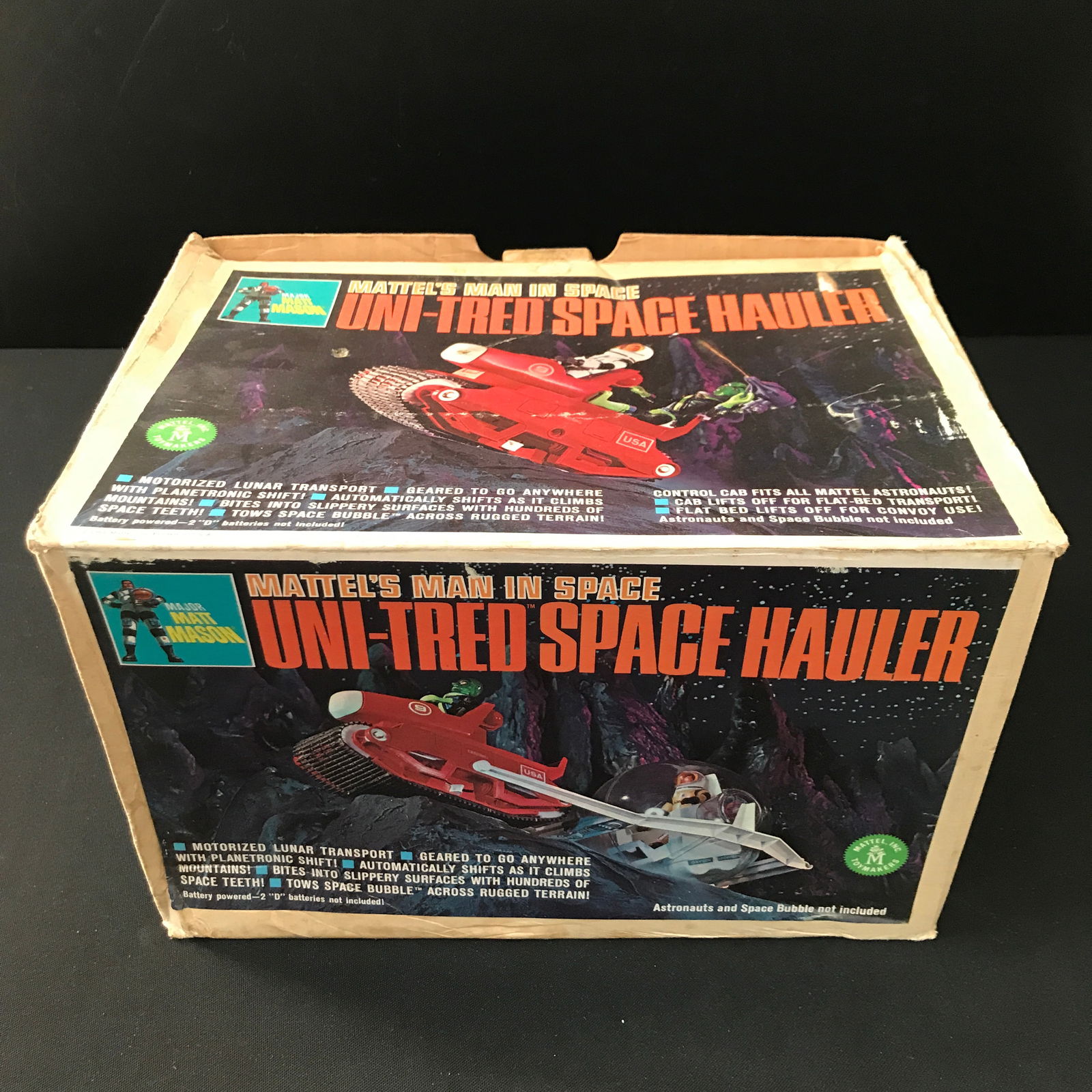 MATTELS MAIN IN SPACE UNI-TRED SPACE HAULER IN ORIGINAL BOX: Prices are in Canadian dollars