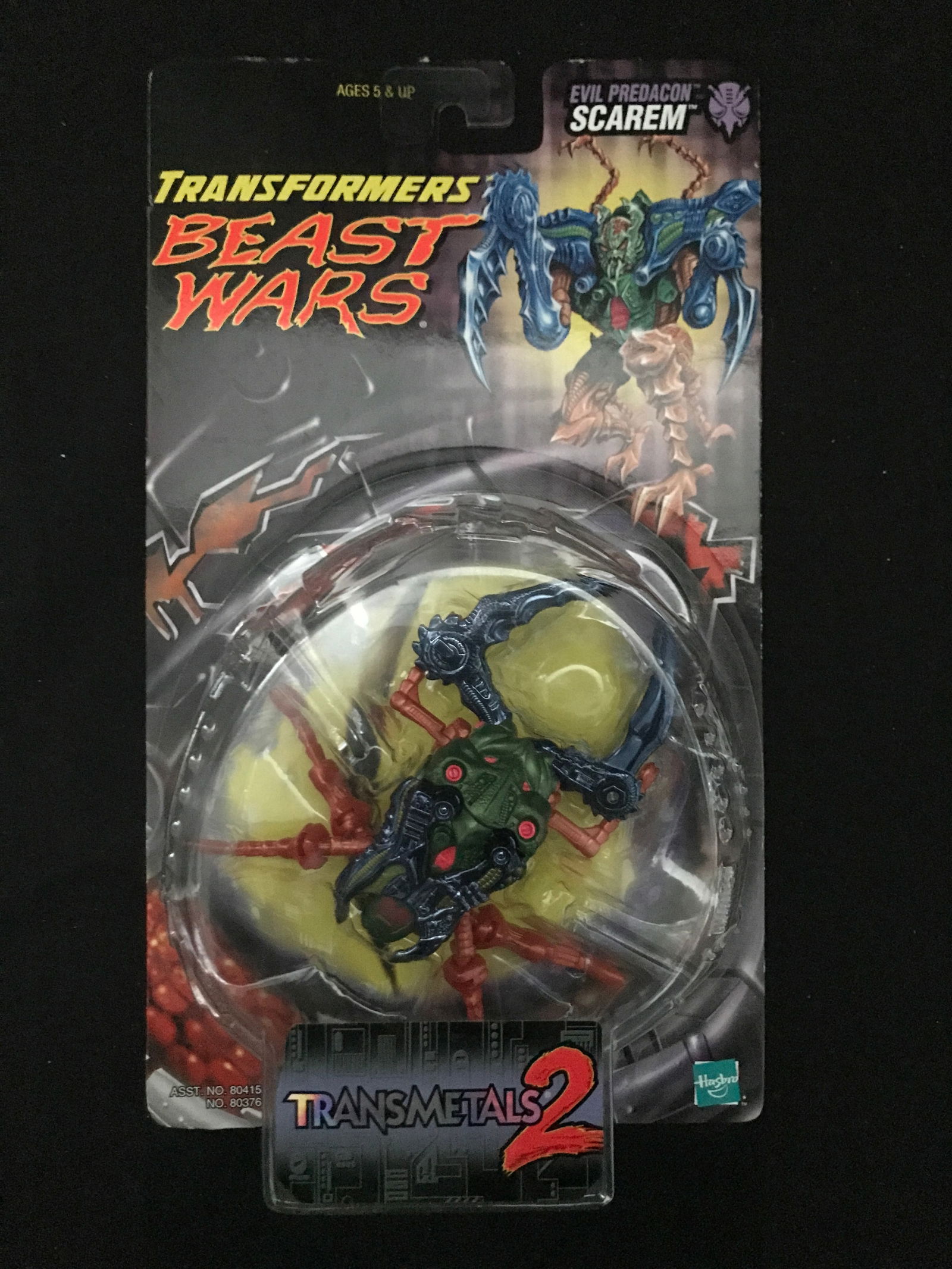 VINTAGE MINT ON CARD TRANSFORMERS BEAST WARS SCAREM IN ORIGINAL PACKAGING (1 of 2)