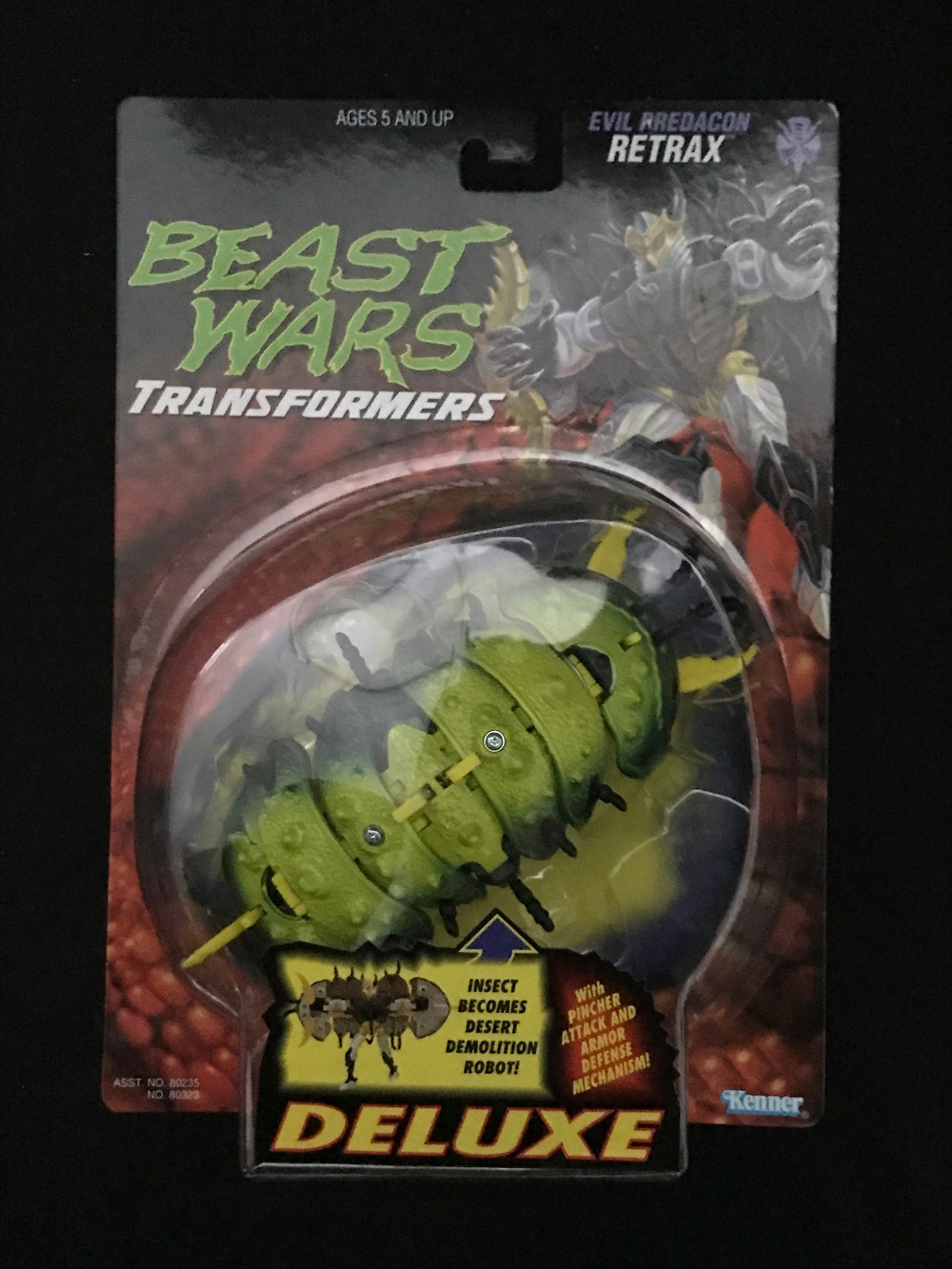 VINTAGE MINT ON CARD TRANSFORMERS BEAST WARS RETRAX IN ORIGINAL PACKAGING (1 of 2)