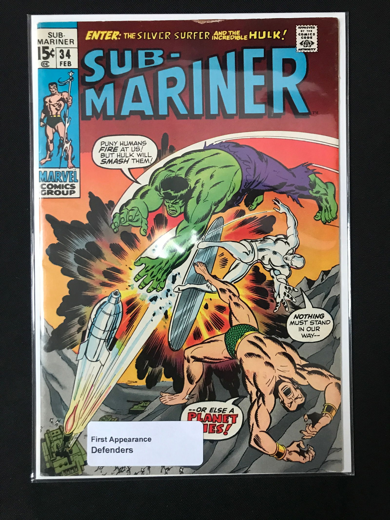 SUB MARINER #34 1ST APPEARANCE THE DEFENDERS - MARVEL COMICS (1 of 1)