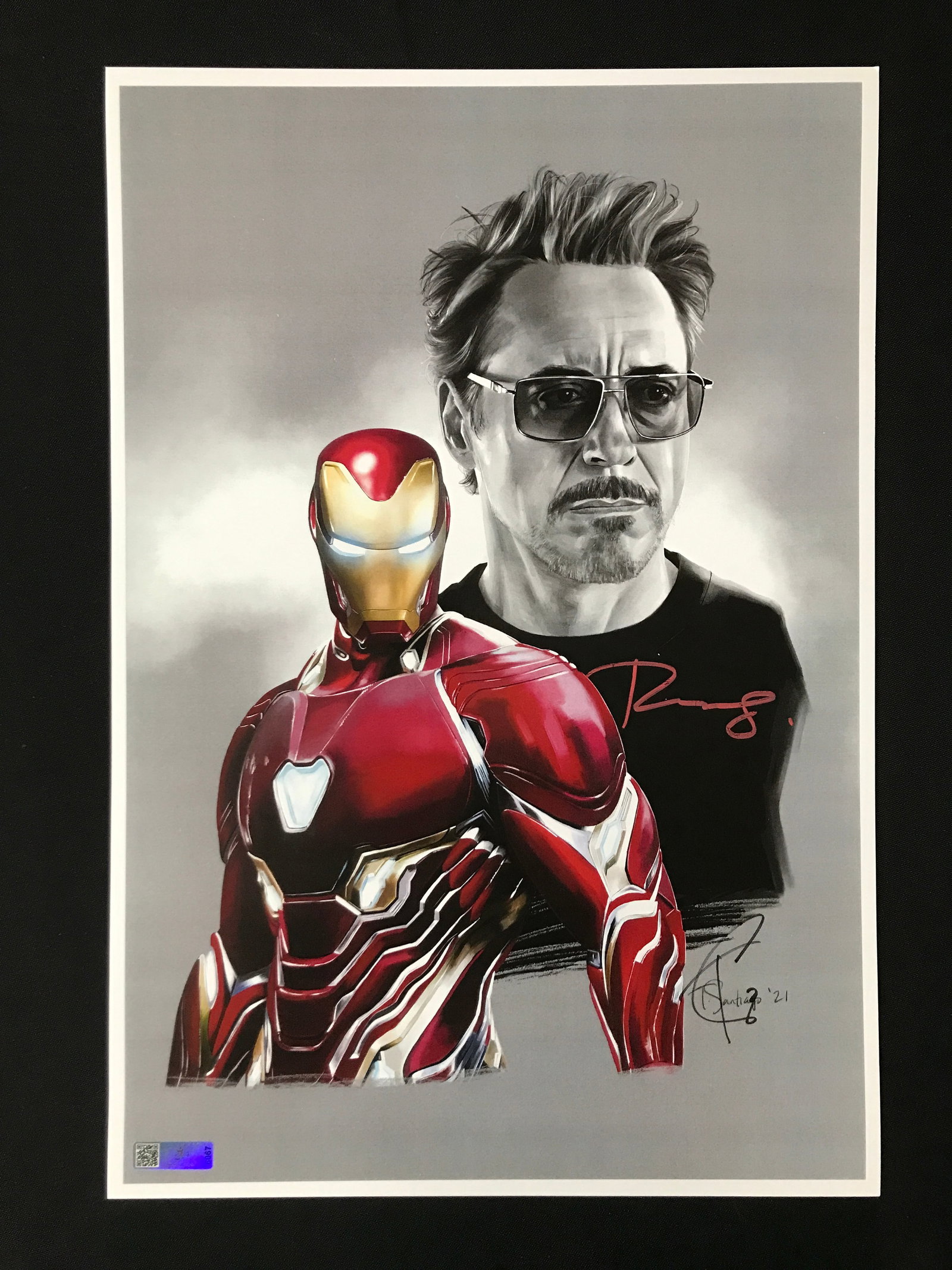 ROBERT DOWNEY JR SIGNED IRON MAN11 X 18 - CELEBRITY AUTHENTICS COA: Prices are in Canadian dollars
