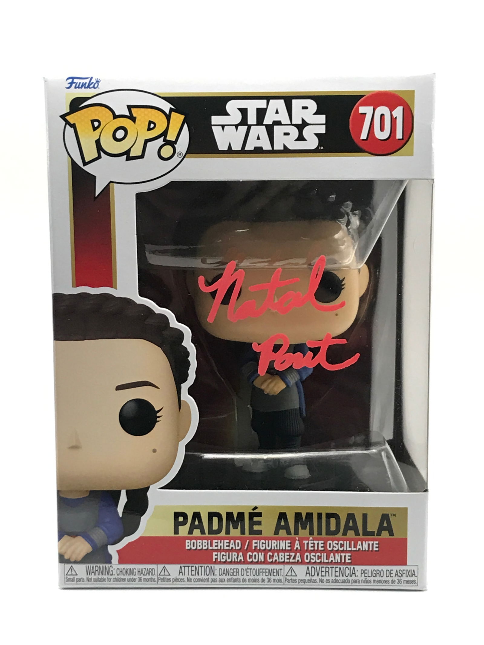 NATALIE PORTMAN SIGNED PADME STAR WARS FUNKO POP - KB COA (1 of 2)