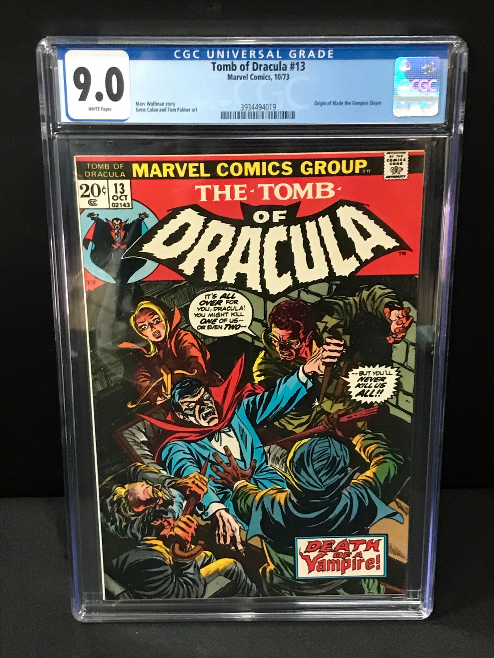 TOMB OF DRACULA #13 - CGC GRADE 9: Prices are in Canadian dollars