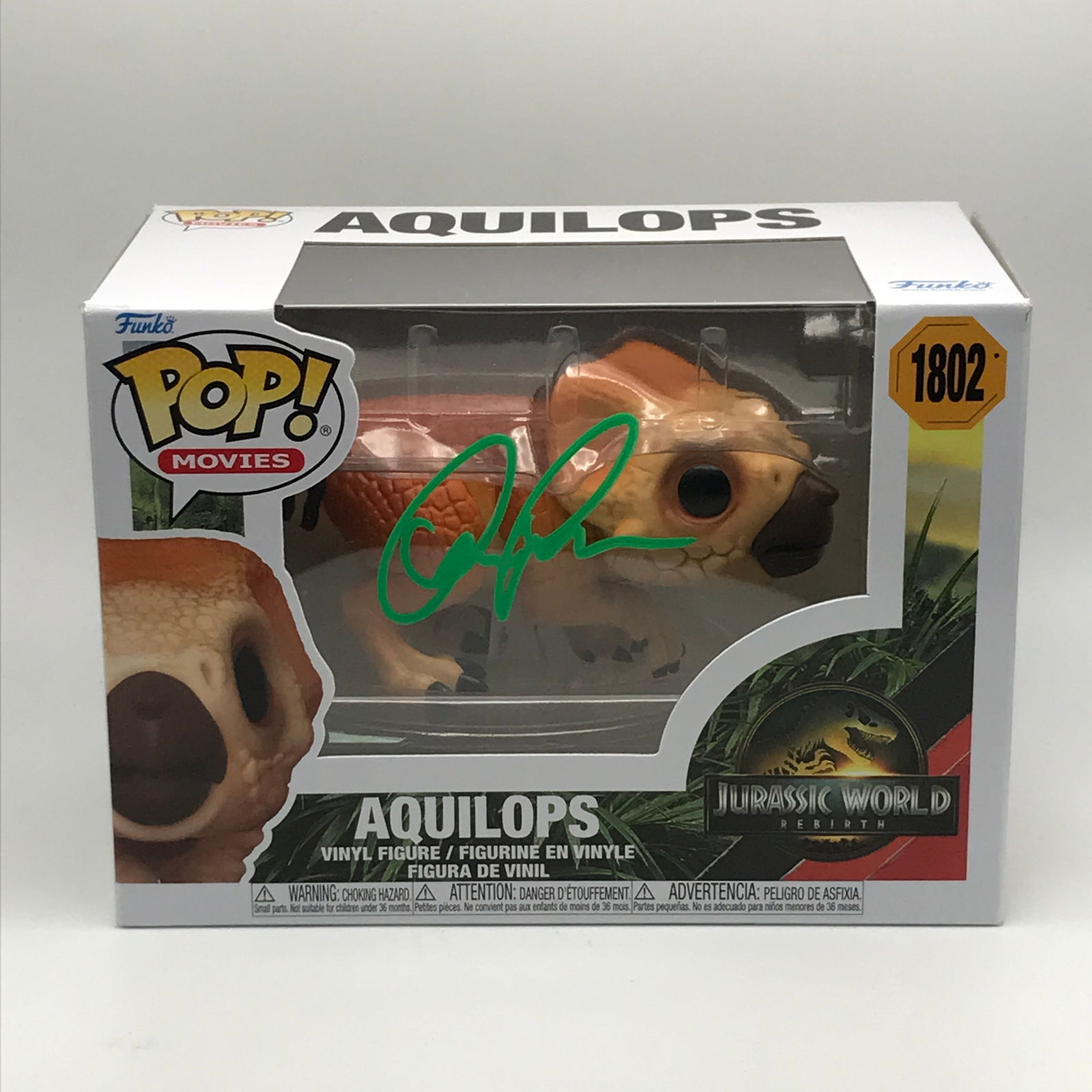 CHRIS PRATT SIGNED JURASSIC PARK FUNKO POP - KB COA (1 of 2)