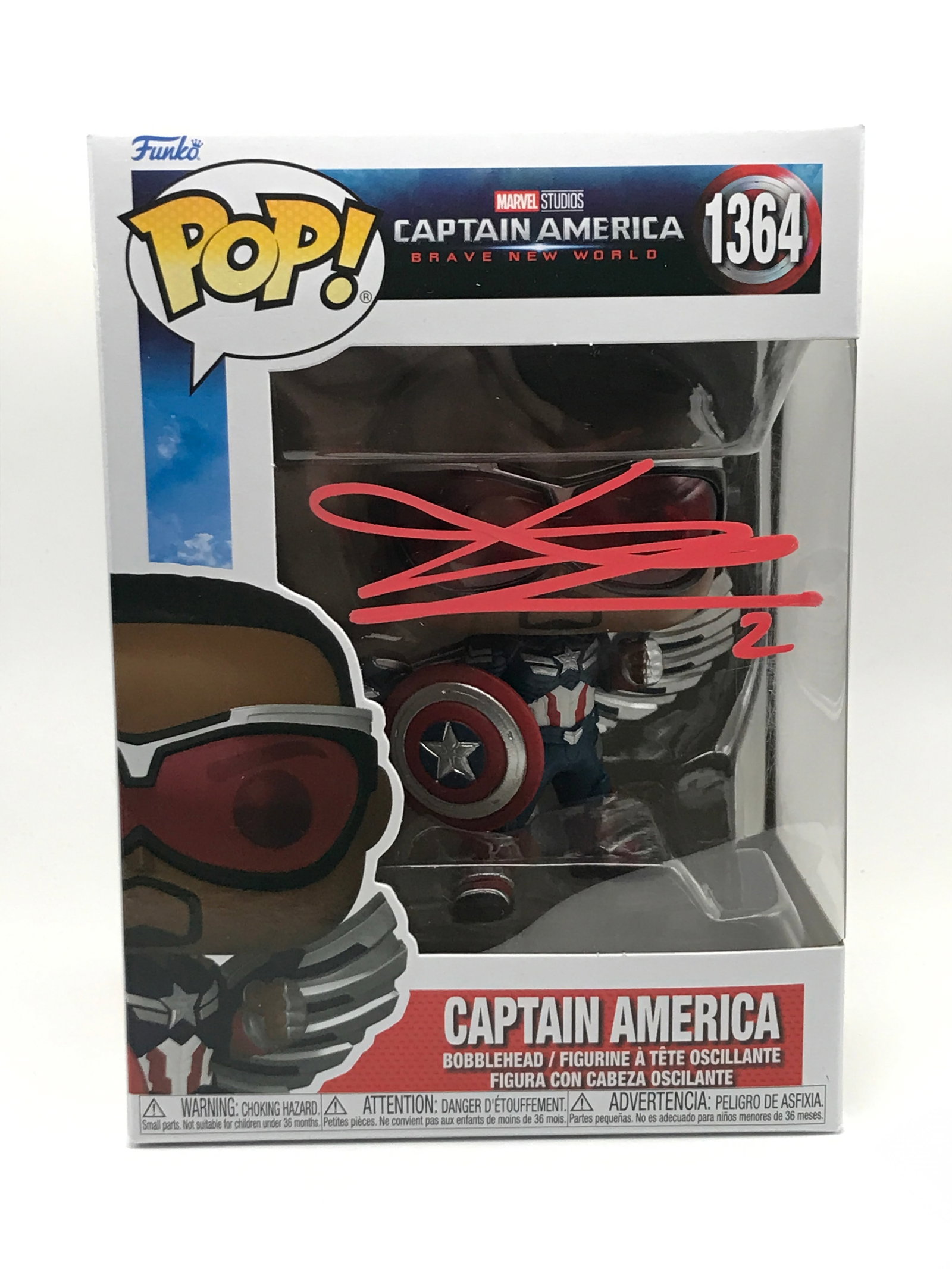 ANTHONY MACKIE SIGNED CAPTAIN AMERICA FUNKO POP - KB COA: Prices are in Canadian dollars