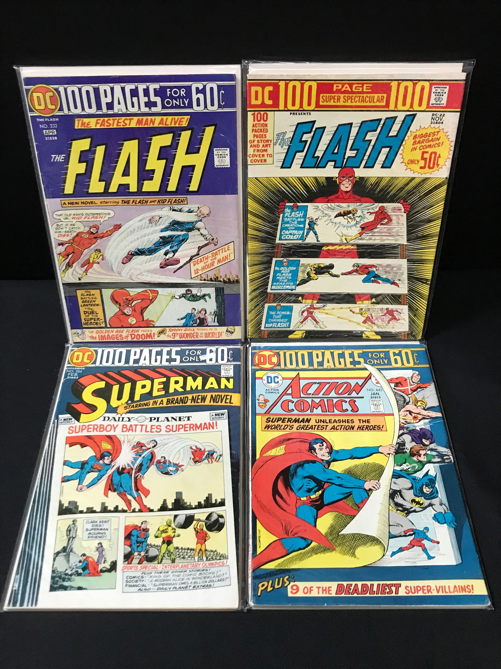 LOT OF 4 DC COMICS: Prices are in Canadian dollars