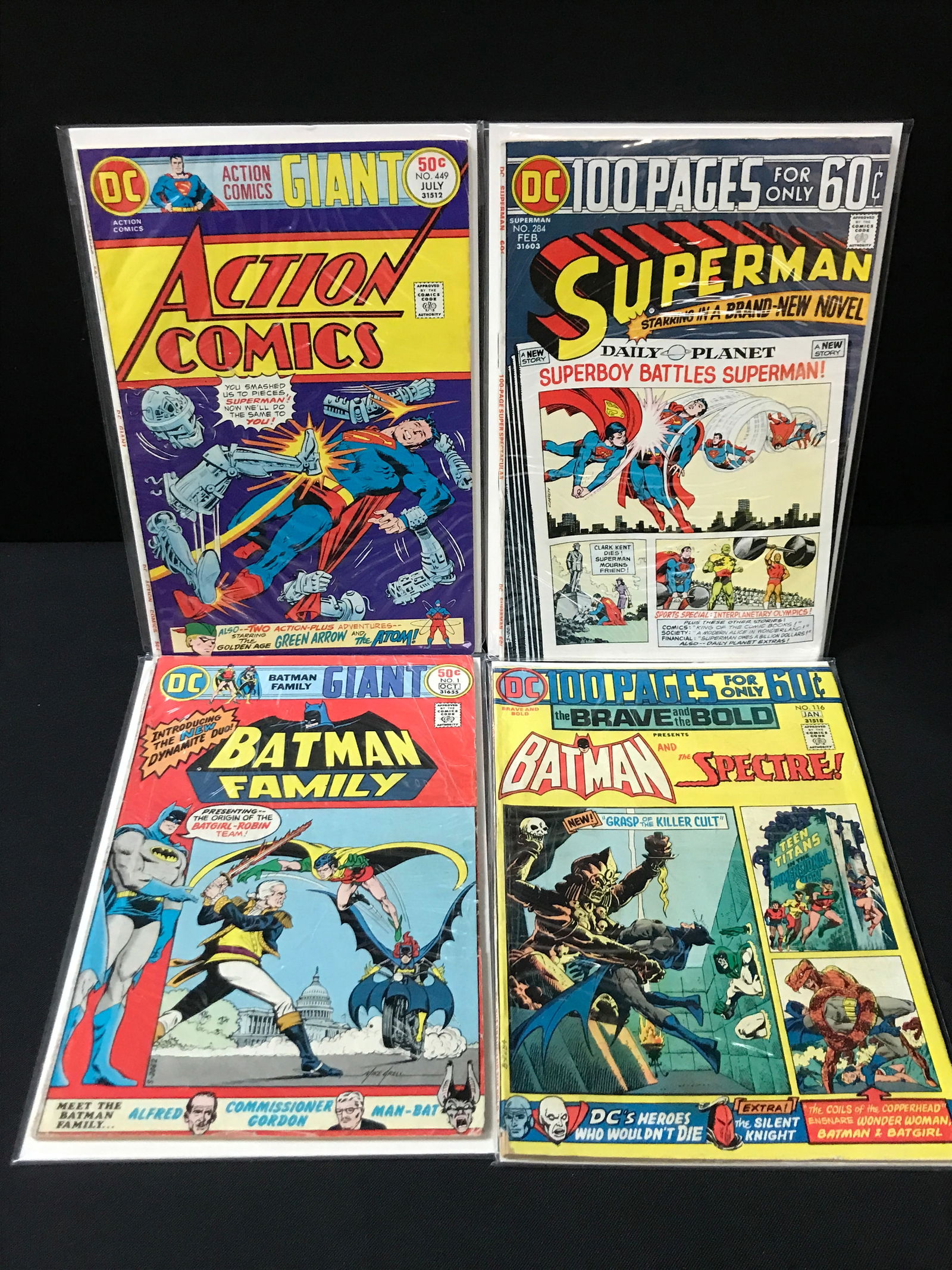 LOT OF 4 DC COMICS: Prices are in Canadian dollars