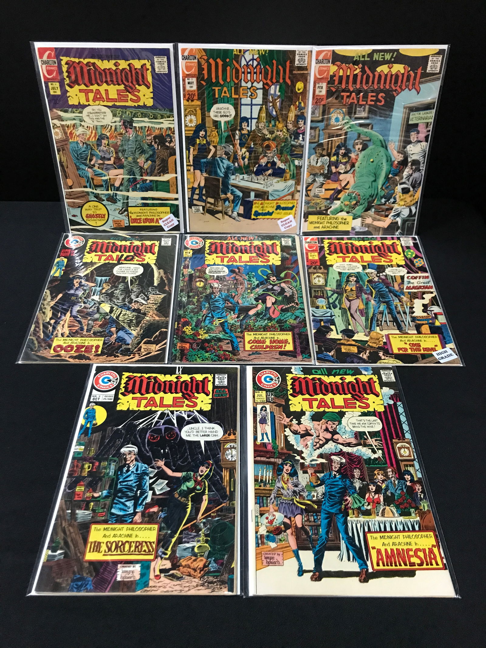 LOT OF 8 MIDNIGHT TALES COMICS - CHARLTON COMICS (1 of 1)