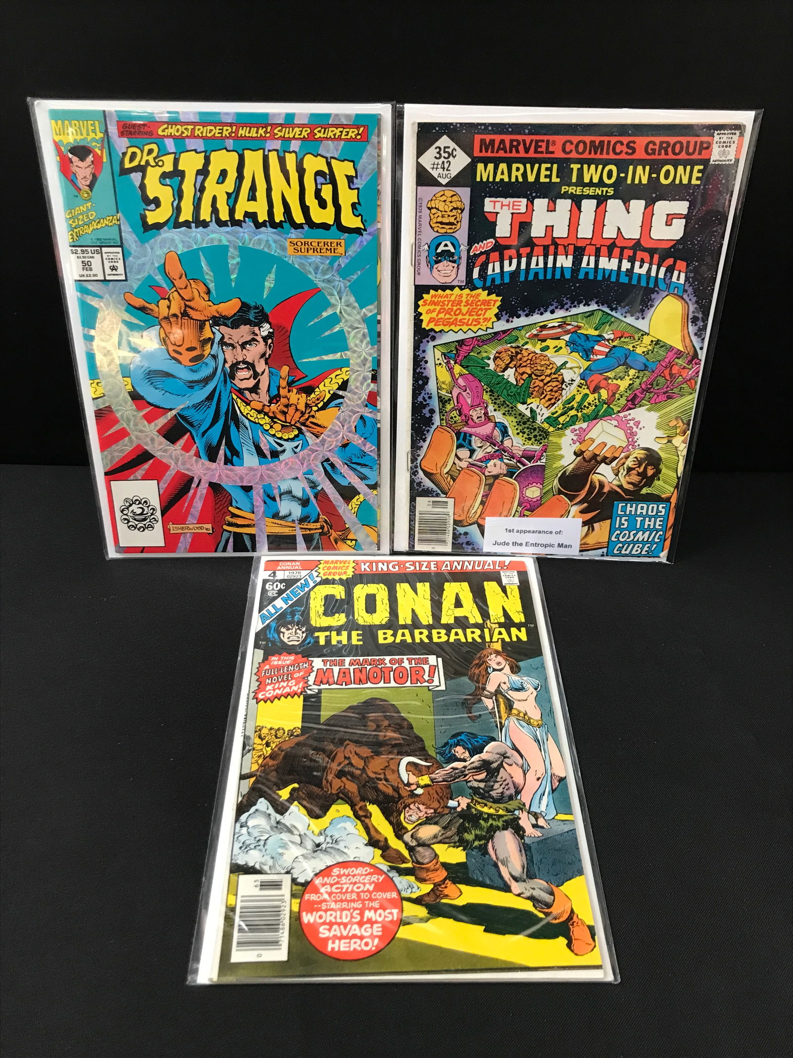 LOT OF 3 BRONE AGE MARVEL COMICS (1 of 1)