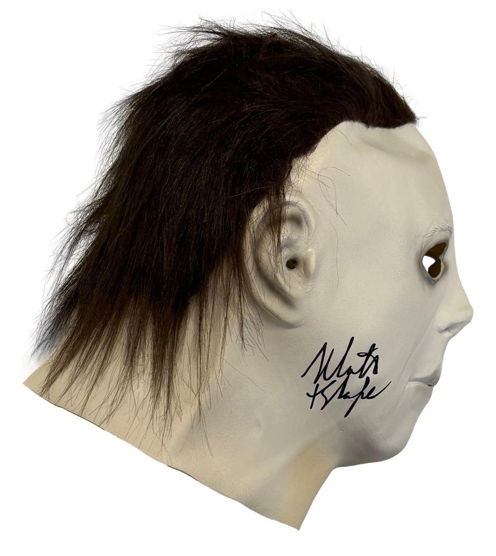 NICK CASTLE SIGNED MIKE MYERS MASK - KB COA (1 of 2)