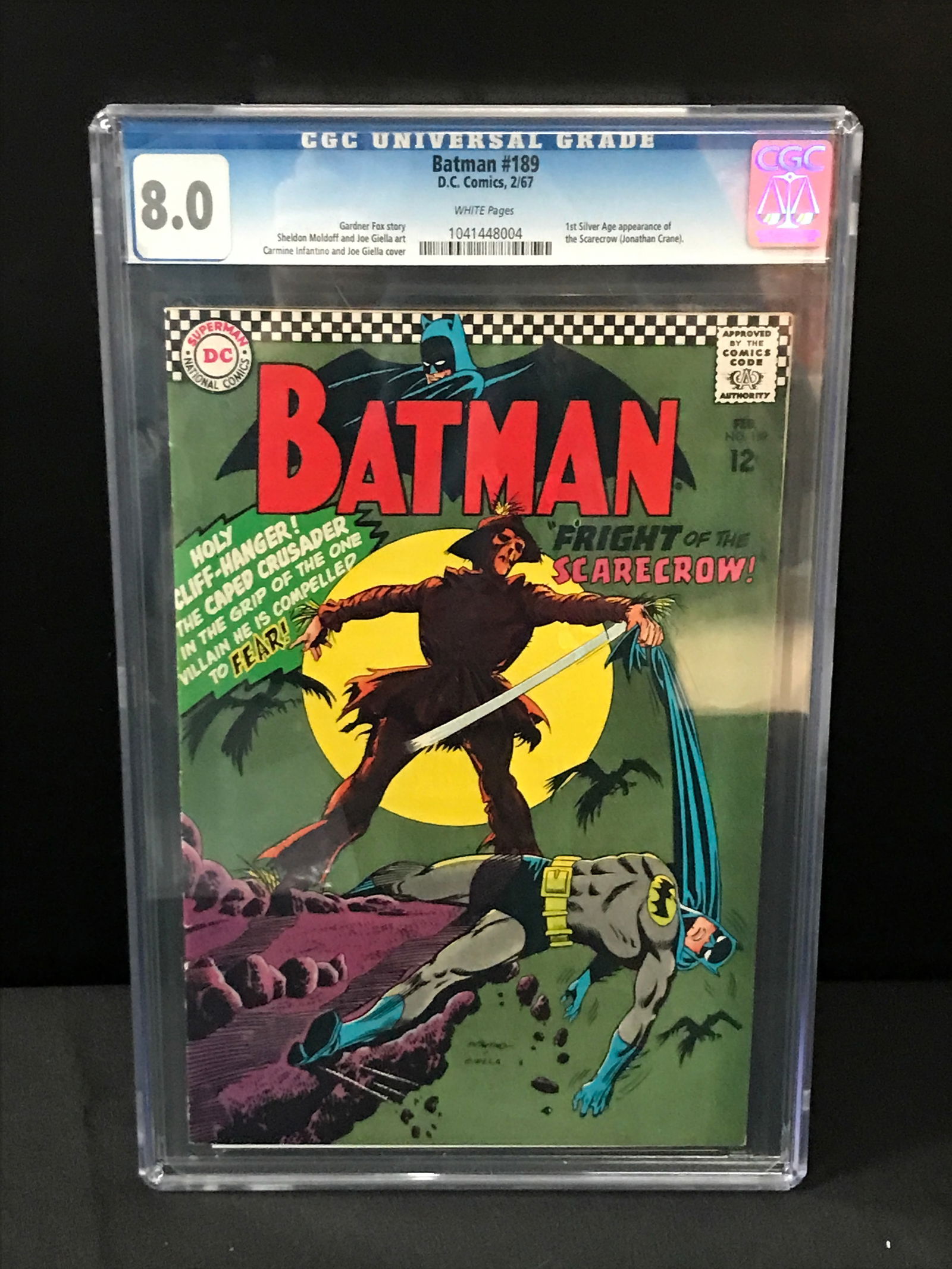 BIG KEY BATMAN NO.189 (1ST APPEARANCE SCARECROW) DC COMICS - CGC GRADE 8 (1 of 1)