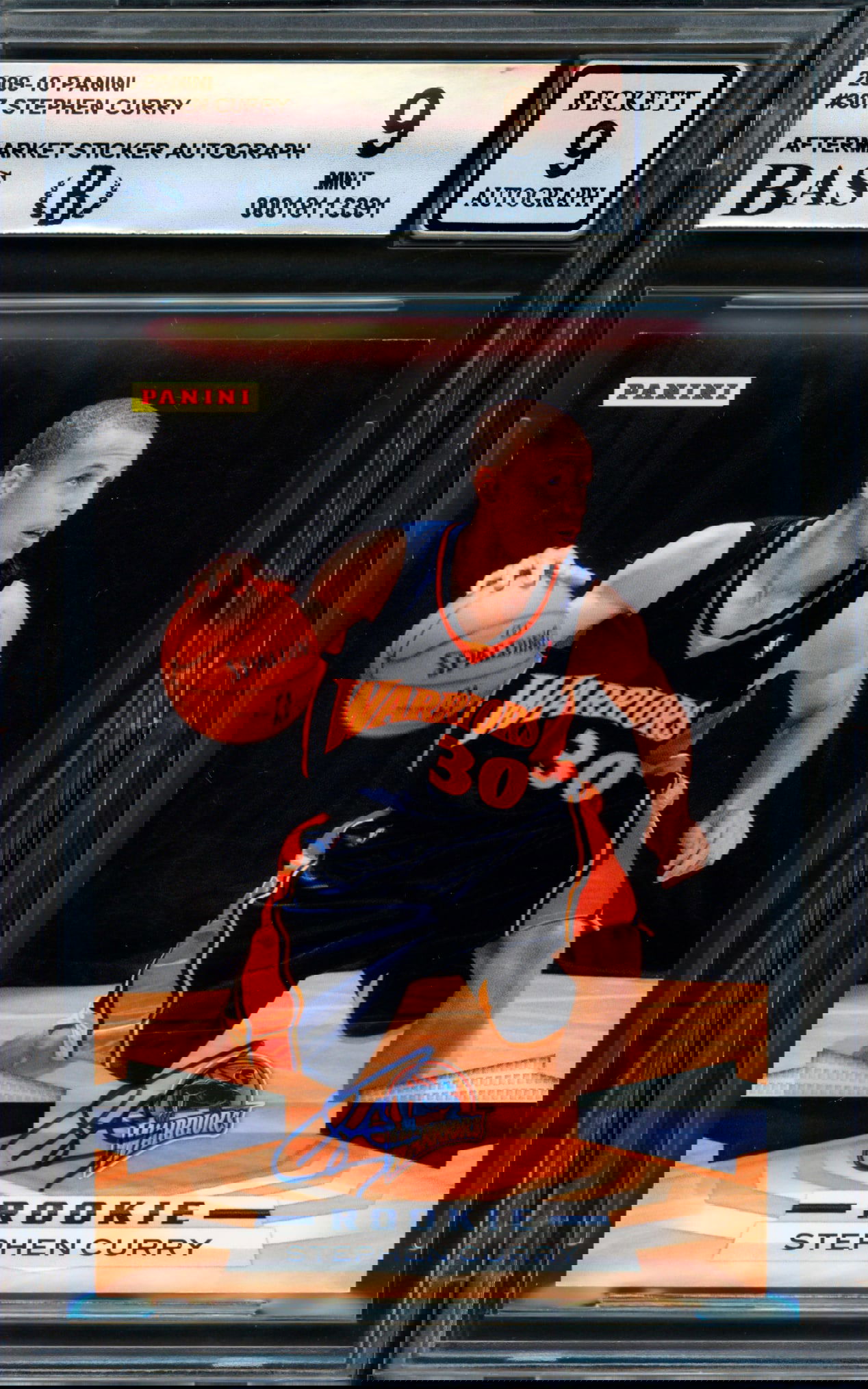 2009-10 PANINI STEPHEN CURRY AFTERMARKET STICKER AUTOGRAPH - BECKETT GRADE 9: Prices are in Canadian dollars