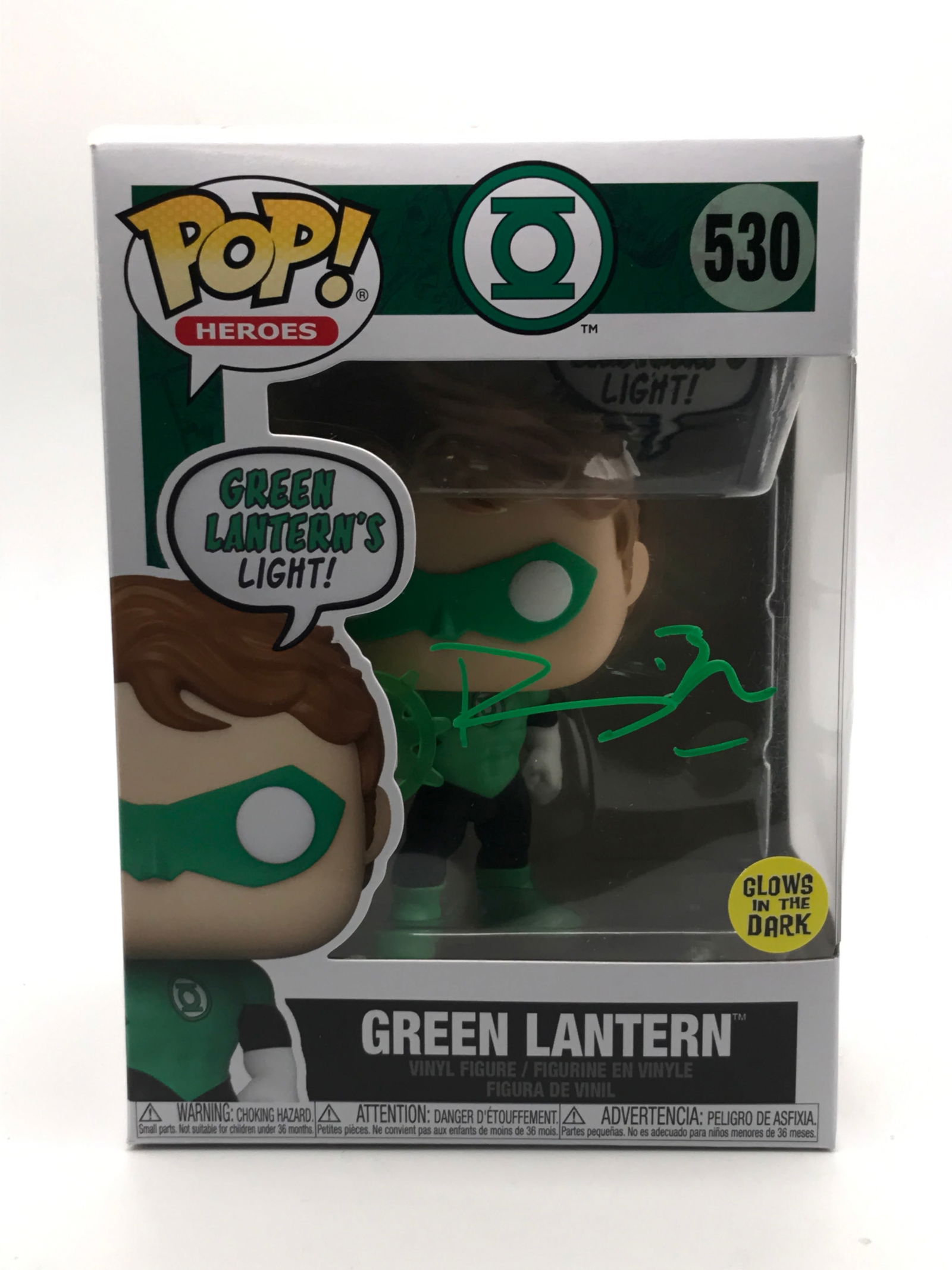 RYAN REYNOLDS SIGNED GREEN LANTERN FUNKO POP - KB COA (1 of 2)