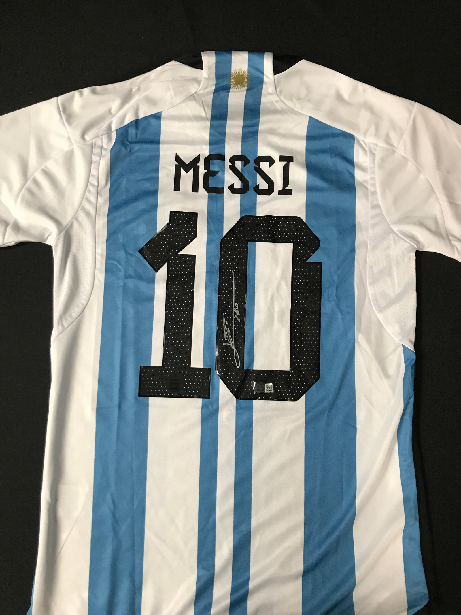 LIONEL MESSI SIGNED ARGENTINA SOCCER JERSEY - ACE COA: Prices are in Canadian dollars
