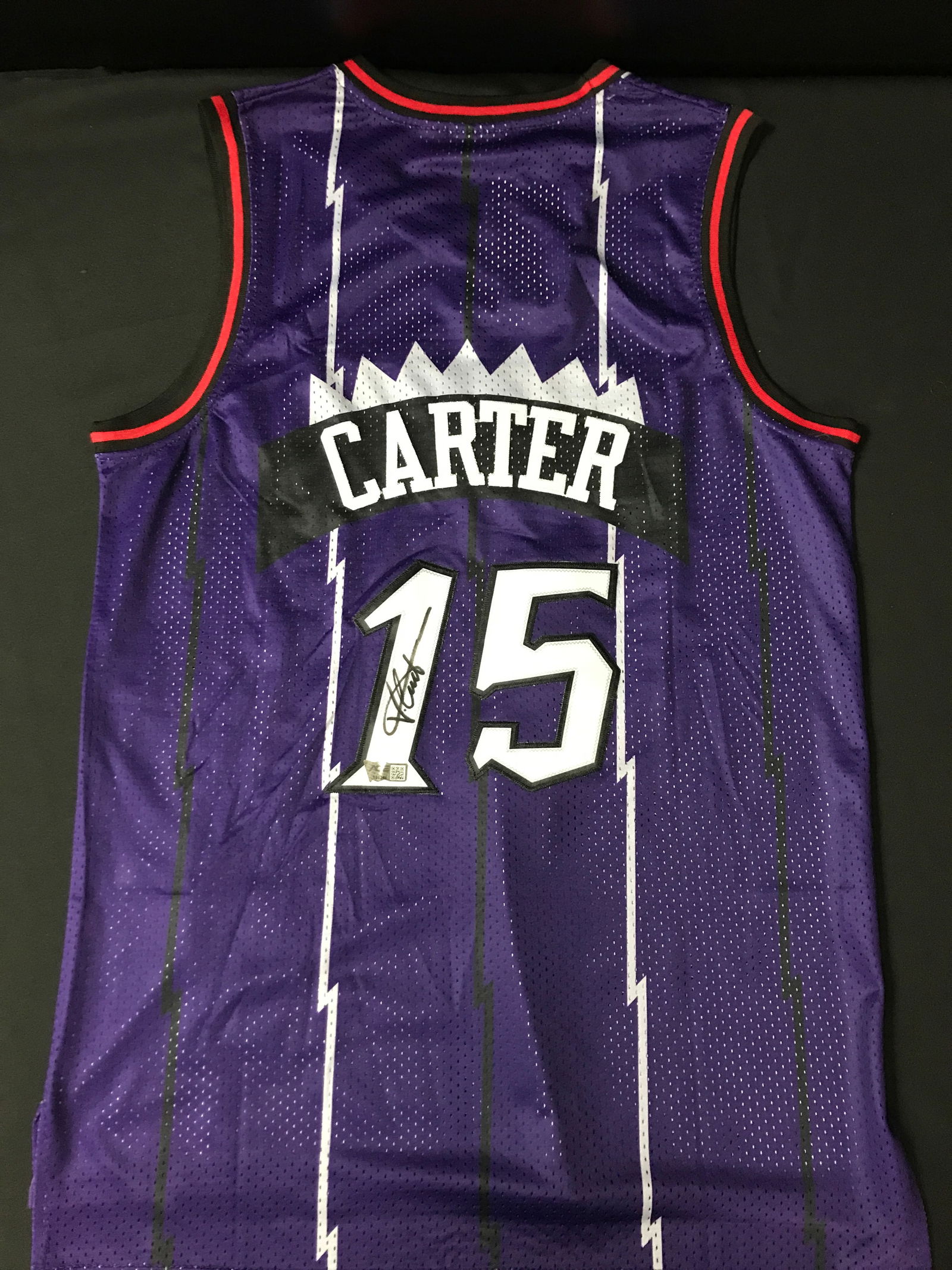 VINCE CARTER SIGNED TORONTO RAPTORS BASKETBALL JERSEY - ACE COA (1 of 3)
