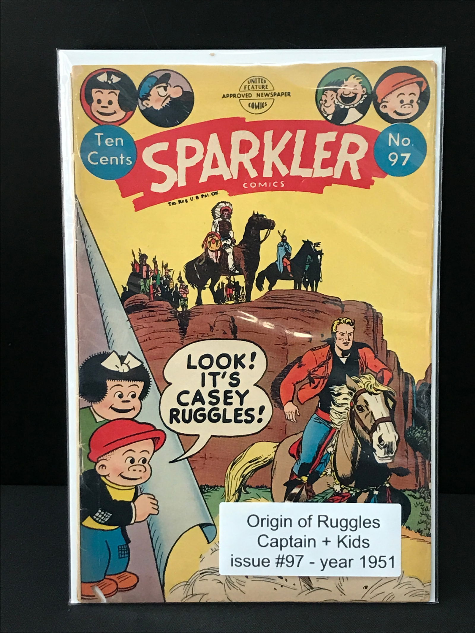 SPARKLER COMICS #97 (1951) ORIGIN OF RUGGLES CAPTAIN AND KIDS ISSUE - ANC (1 of 1)