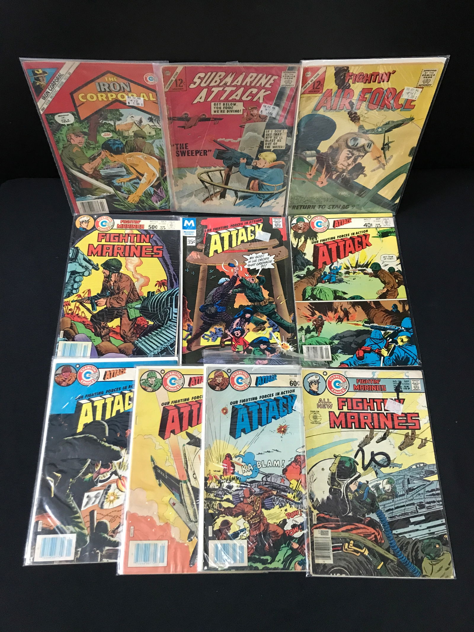 LOT OF 10 MILITARY COMICS - CHARLTON COMICS (1 of 1)