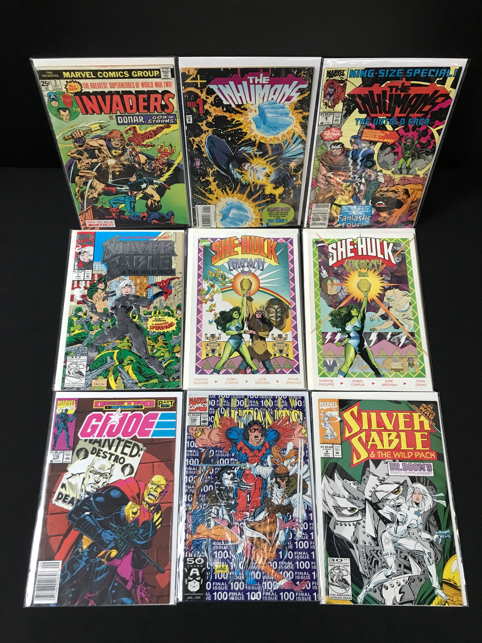 LOT OF 9 MARVEL COMICS - VARIOUS TITLES: Prices are in Canadian dollars