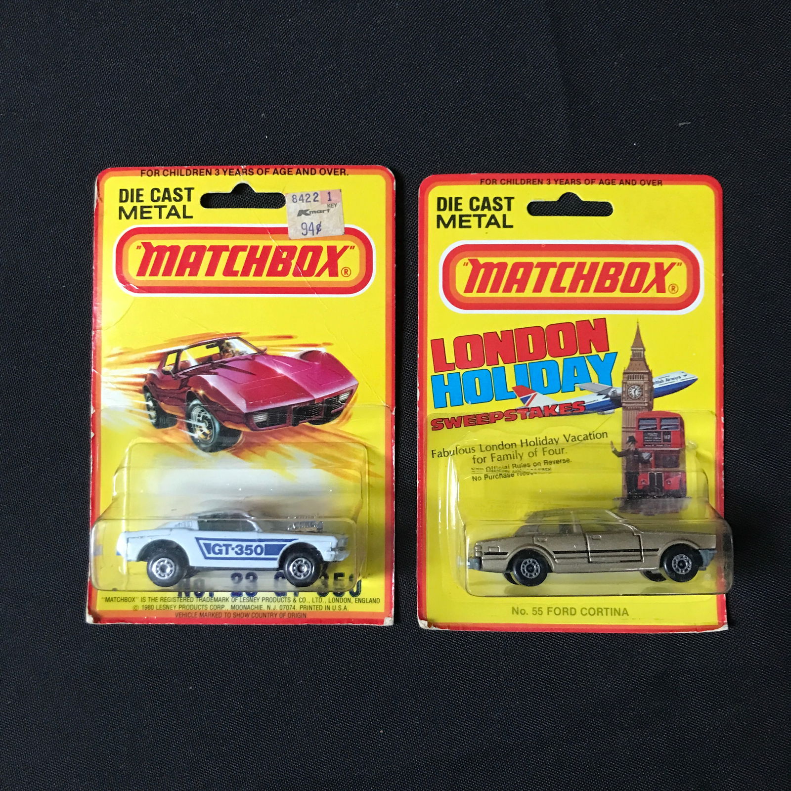 LOT OF 2 1980 MATCHBOX DIE CAST METAL CARS - IN ORIGINAL PACKAGING: Prices are in Canadian dollars