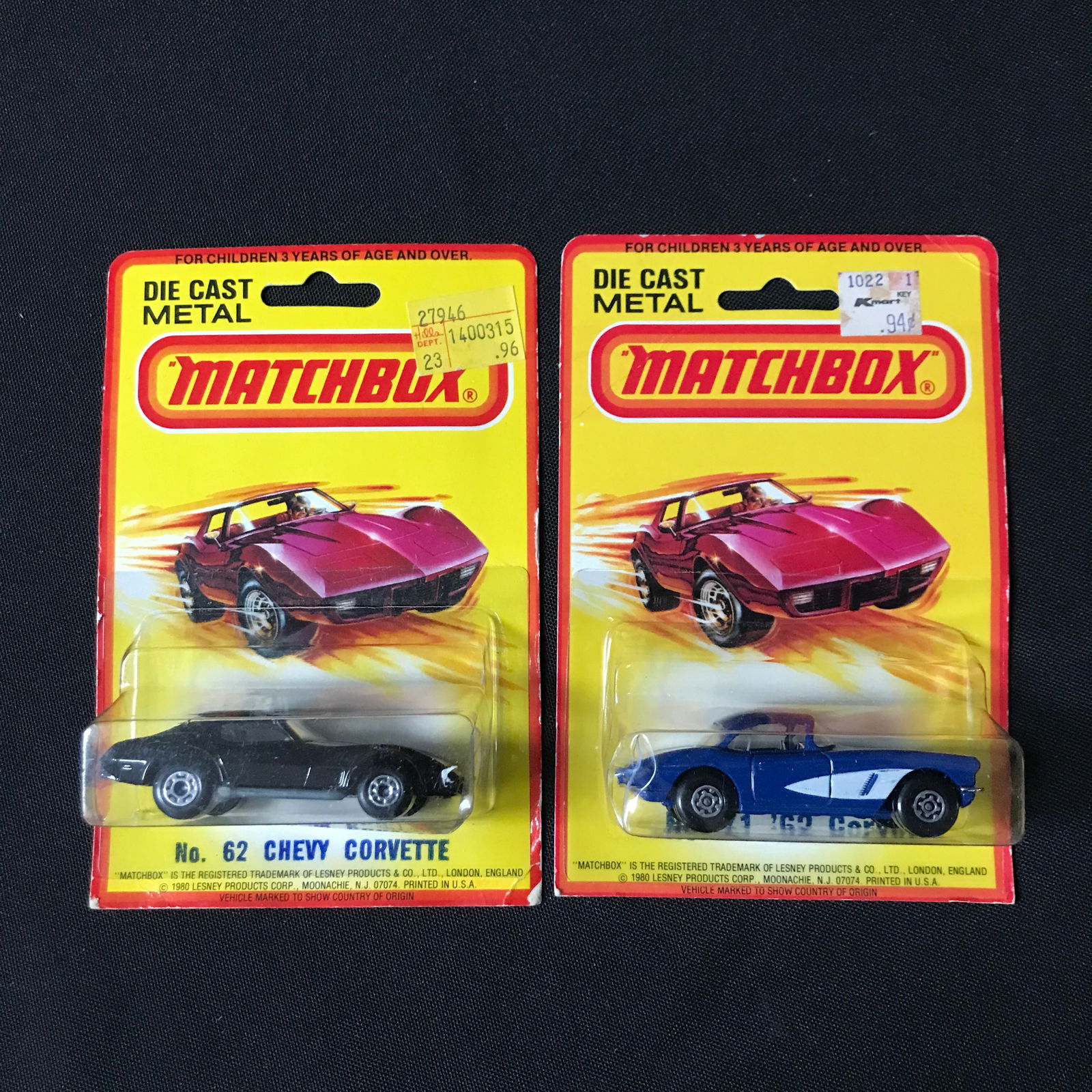 LOT OF 2 1980 MATCHBOX DIE CAST METAL CARS - IN ORIGINAL PACKAGING: Prices are in Canadian dollars