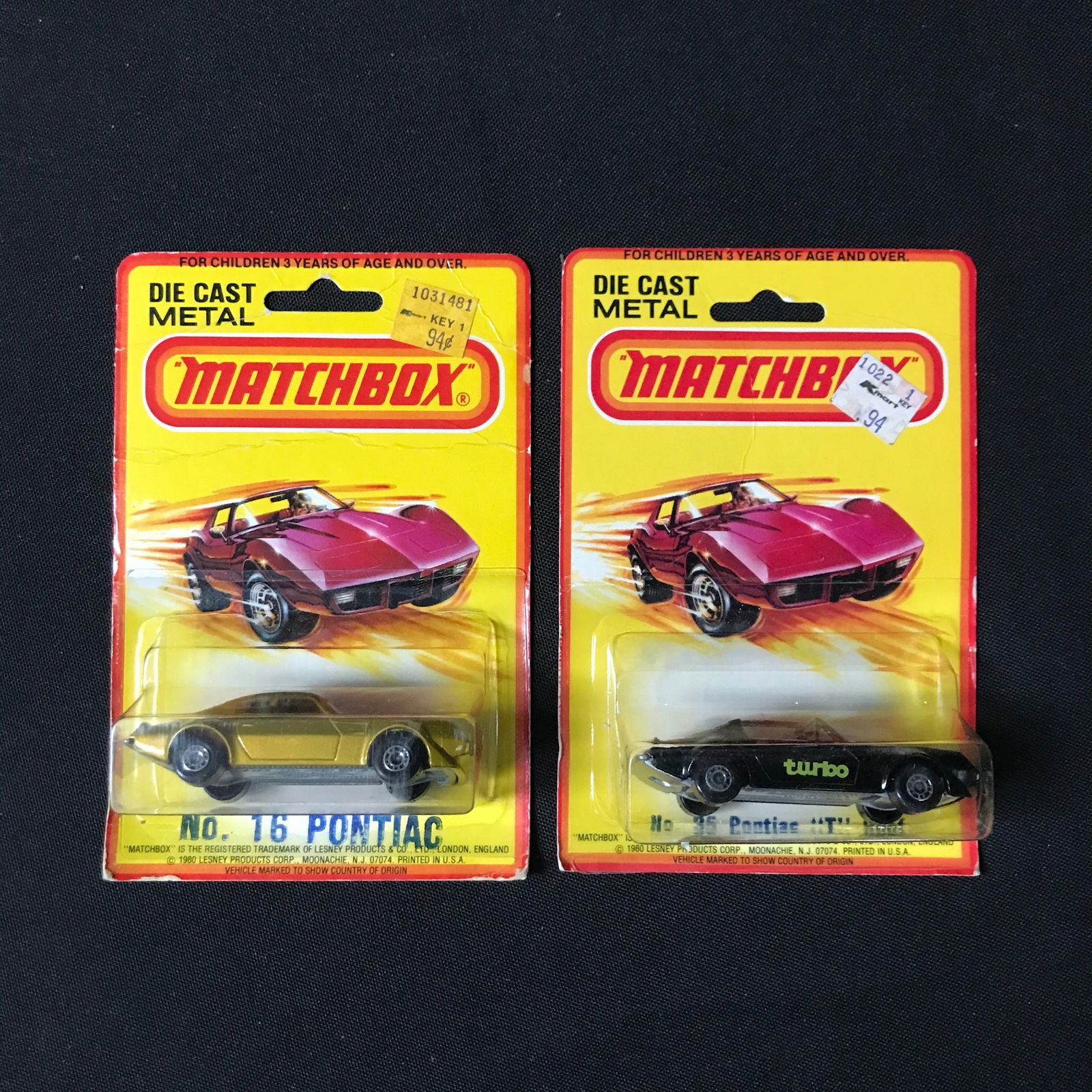 LOT OF 2 1980 MATCHBOX DIE CAST METAL CARS - IN ORIGINAL PACKAGING: Prices are in Canadian dollars
