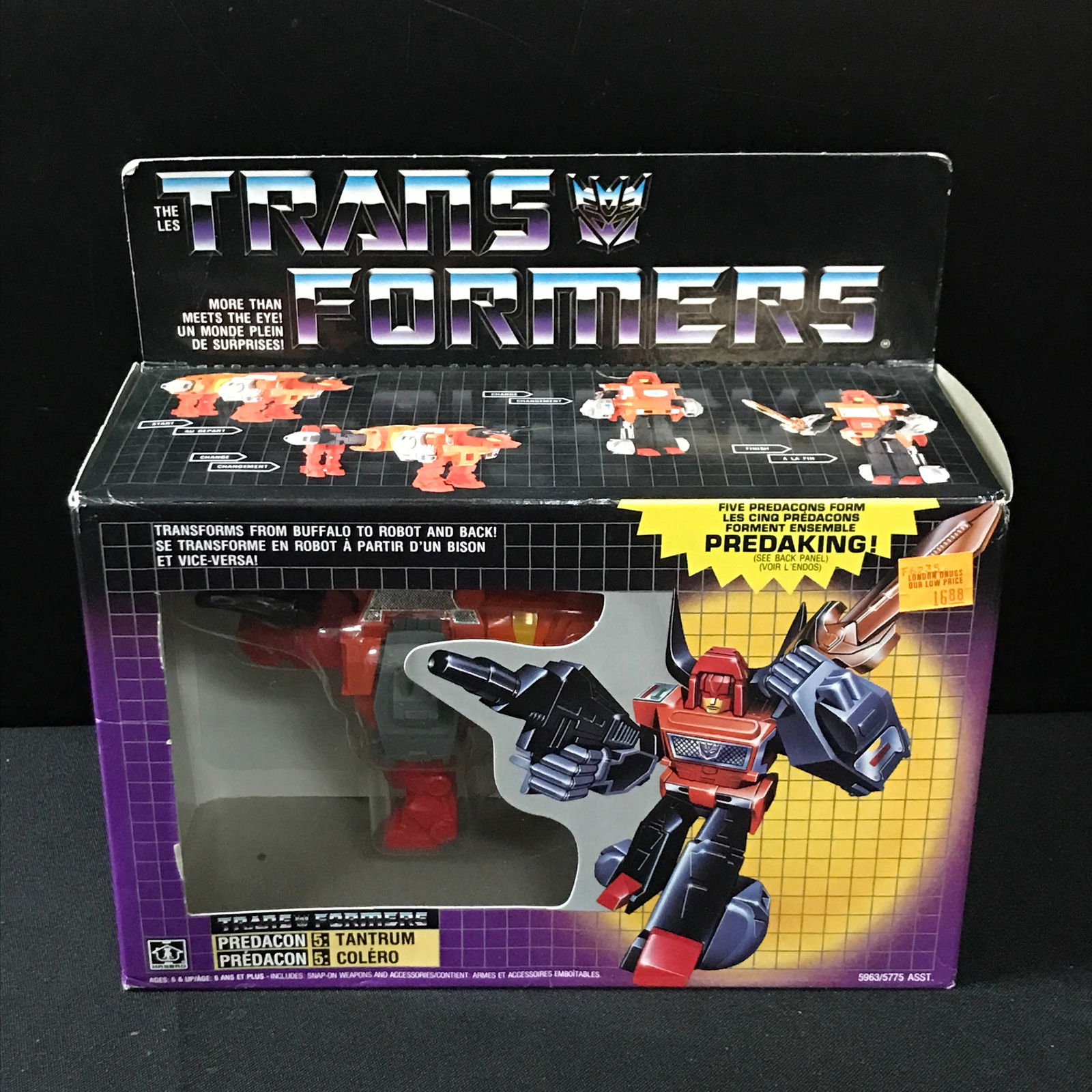 VINTAGE TRANSFORMERS PREDAKING ACTION FIGURE IN ORIGINAL BOX (1 of 2)