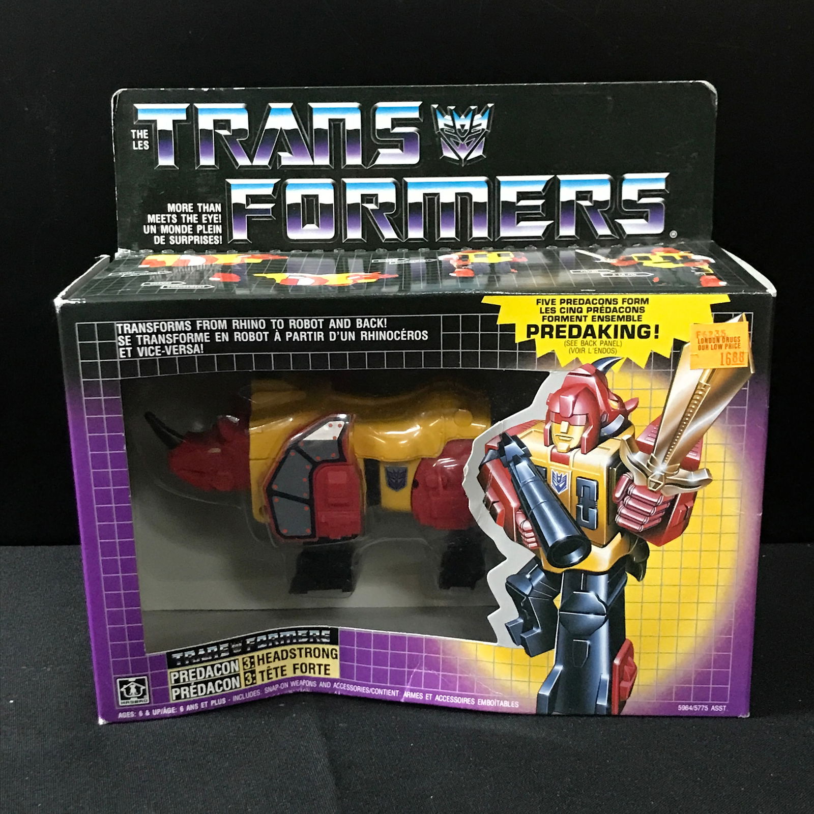 VINTAGE TRANSFORMERS PREDAKING ACTION FIGURE IN ORIGINAL BOX (1 of 2)