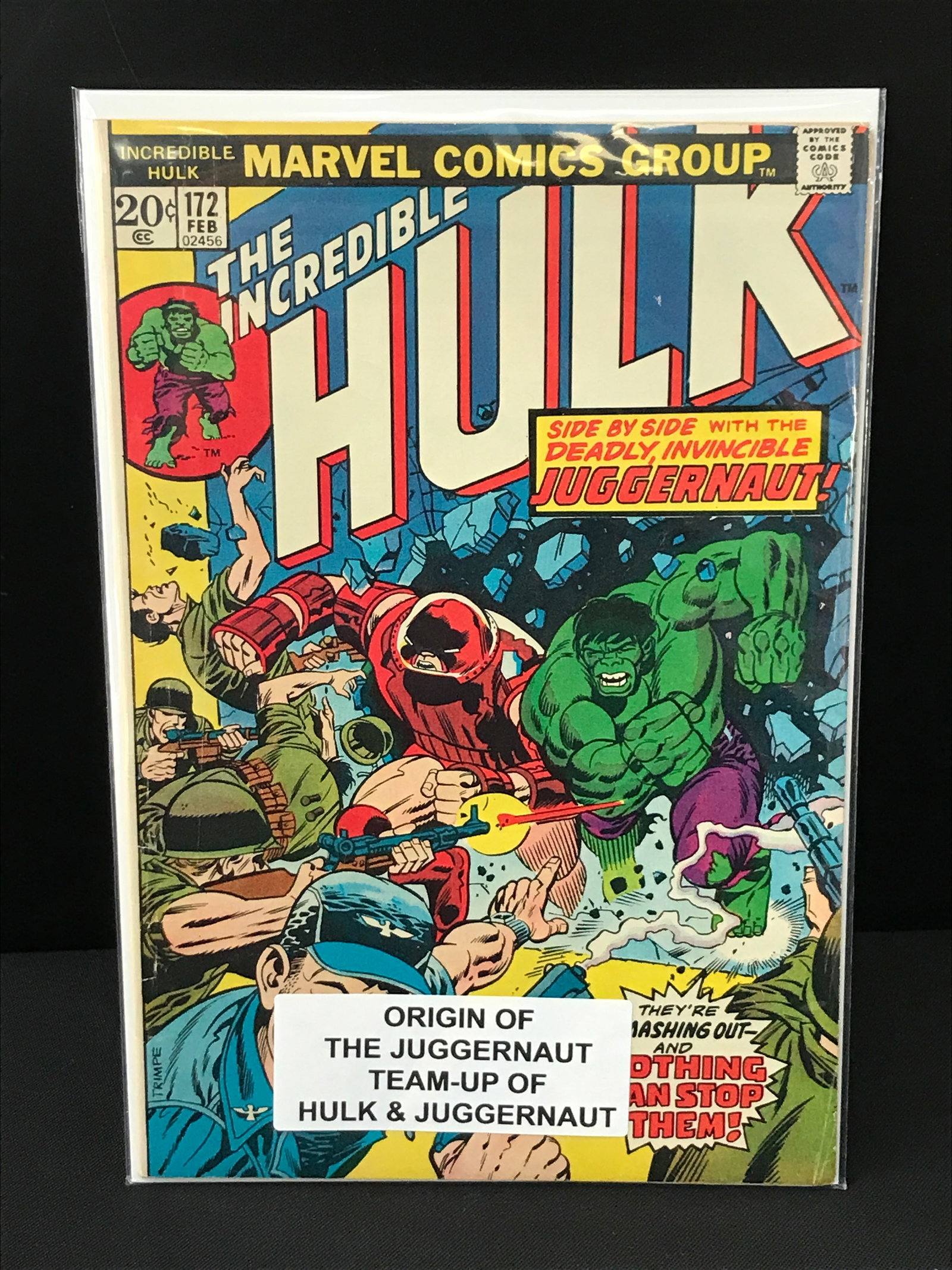 THE Incredible Hulk #172 ORIGIN OF THE JUGGERNAUT - MARVEL COMICS: Prices are in Canadian Dollars