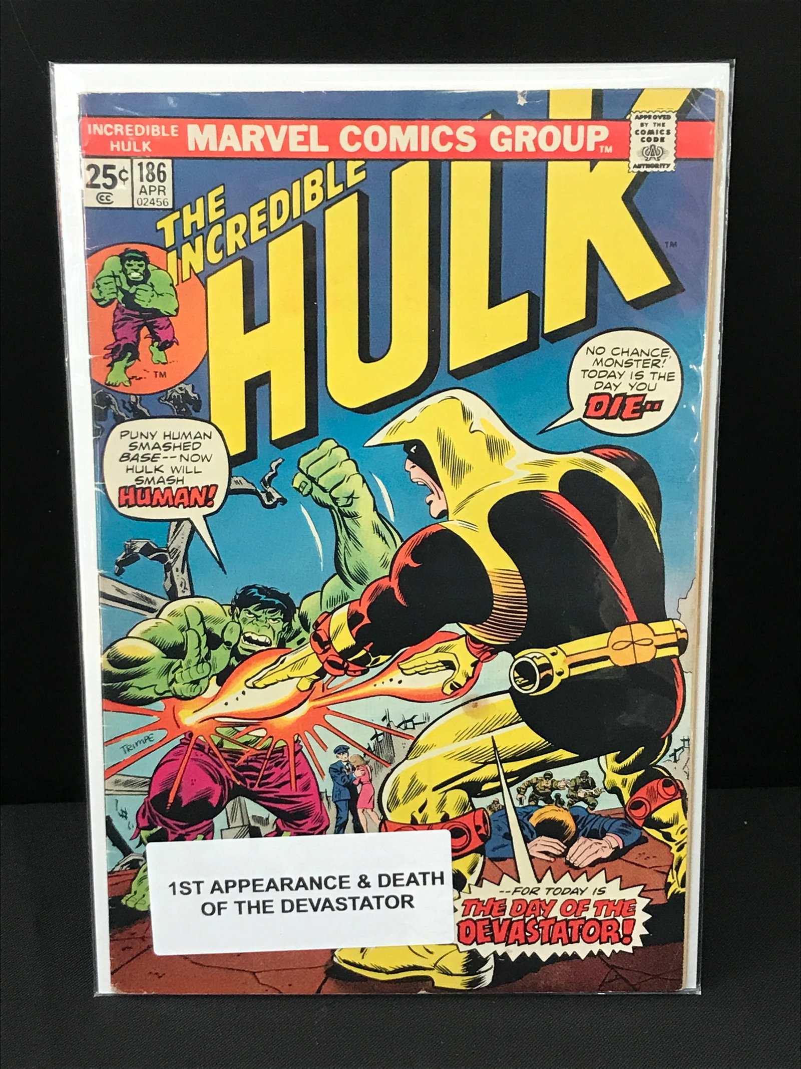THE Incredible Hulk #186 1ST APPEARANCE AND DEATH OF THE DEVASTATOR - MARVEL COMICS: Prices are in Canadian Dollars