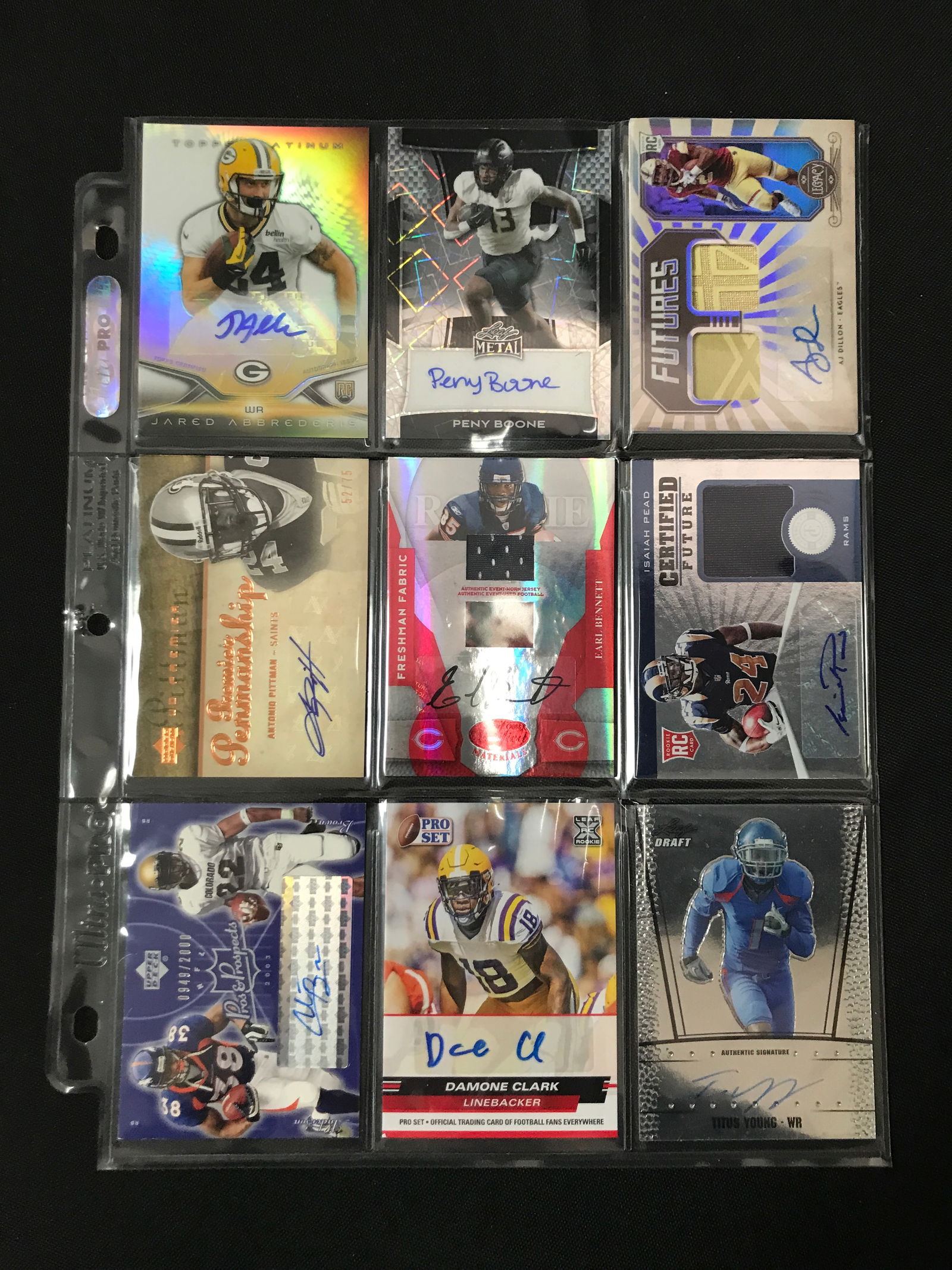 LOT OF 9 SIGNED TRADING CARDS (1 of 2)