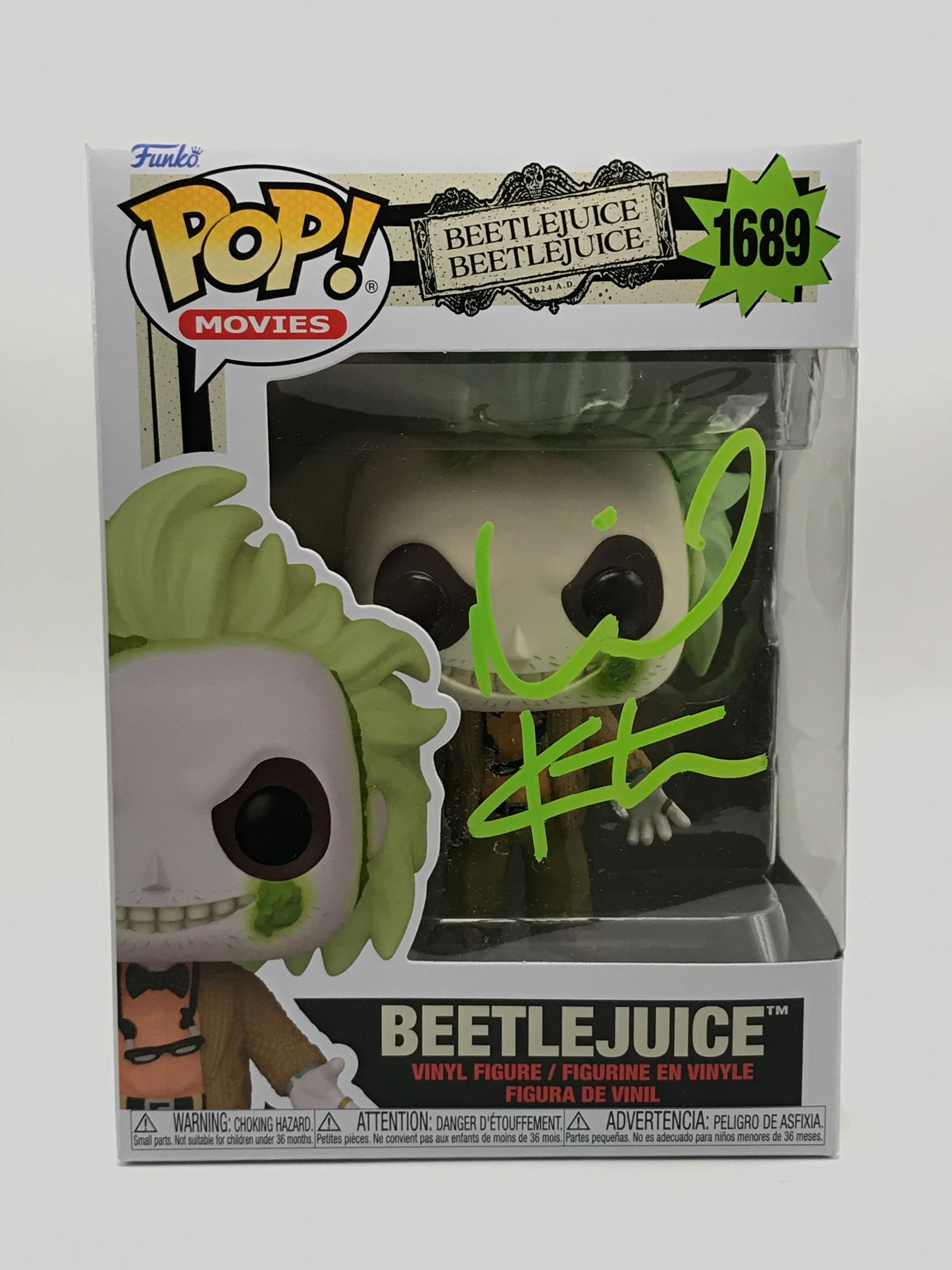 MICHAEL KEATON SIGNED BEETLEJUICE FUNKO POP - KB COA (1 of 2)