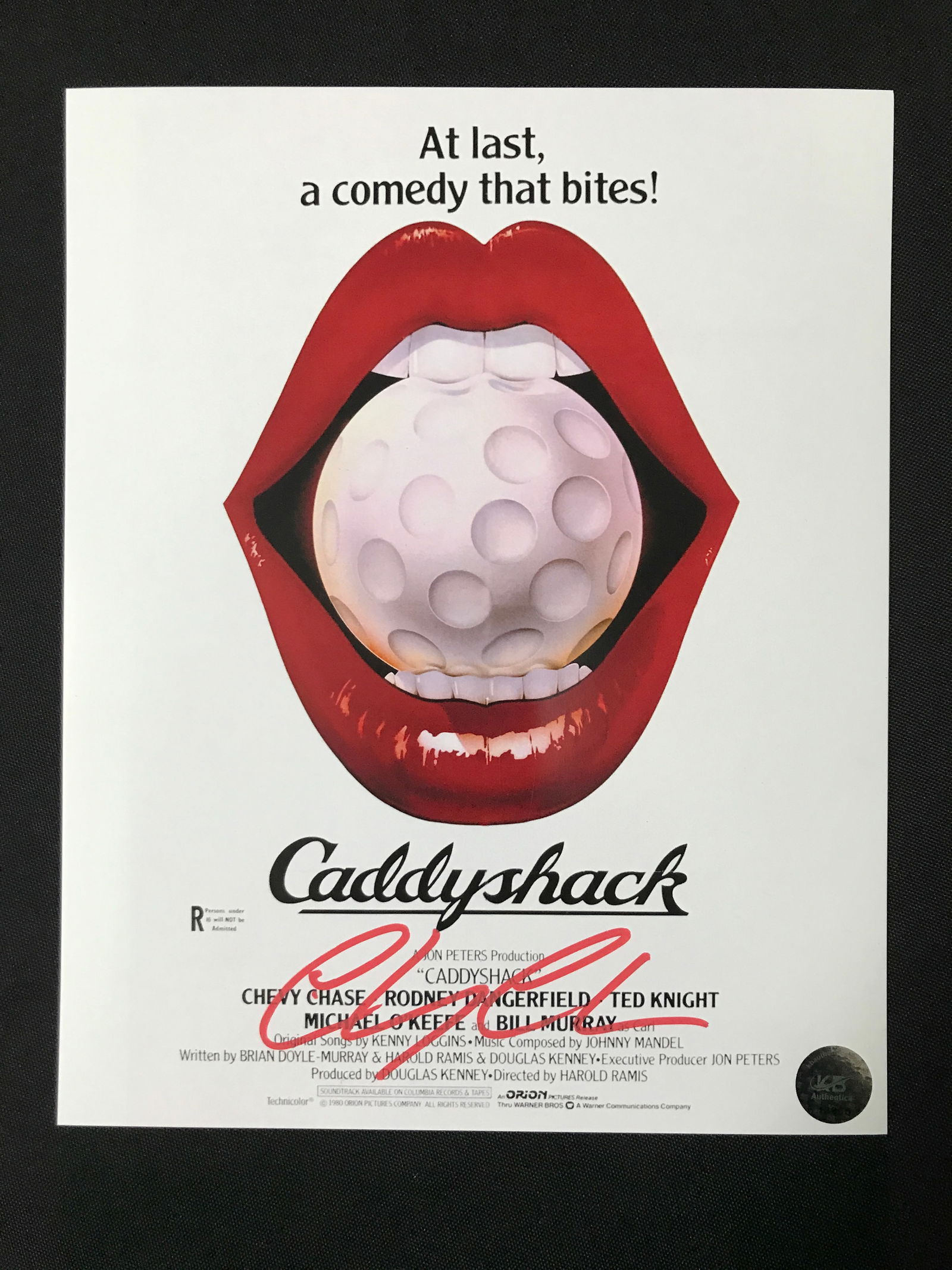 CHEVY CHASE SIGNED CADDYSHACK 8X10 - KB COA (1 of 1)