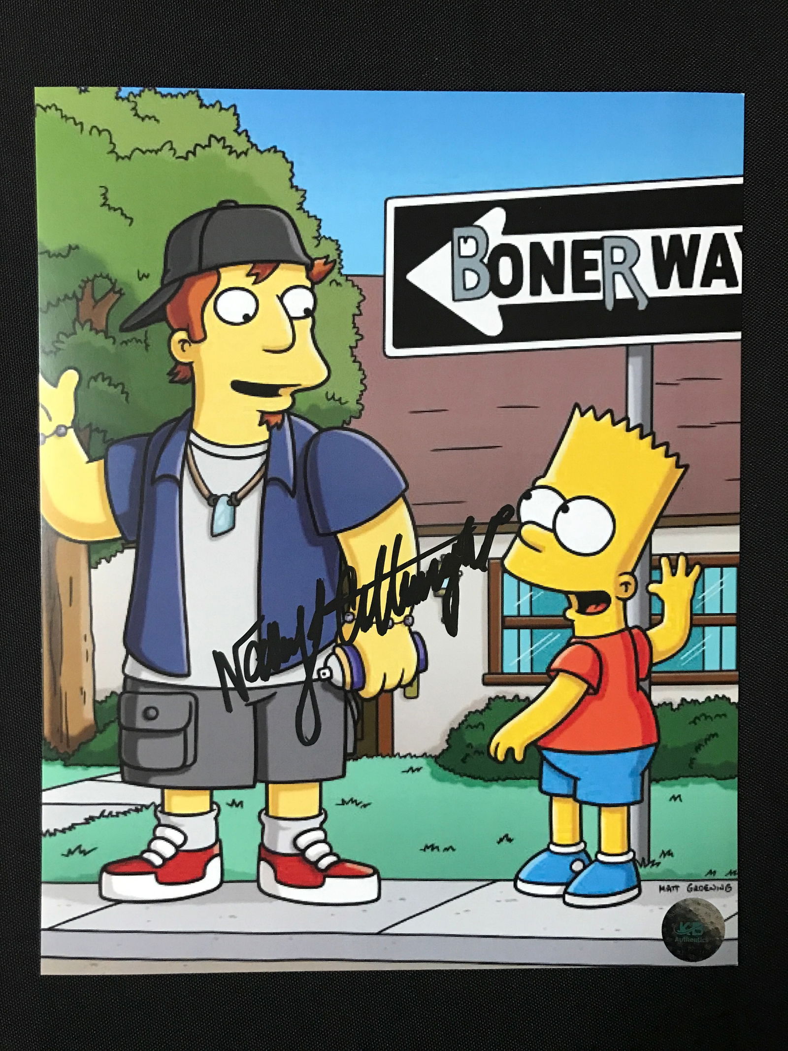 NANCY CARTWRIGHT SIGNED SIMPSONS 8X10 - KB COA (1 of 1)