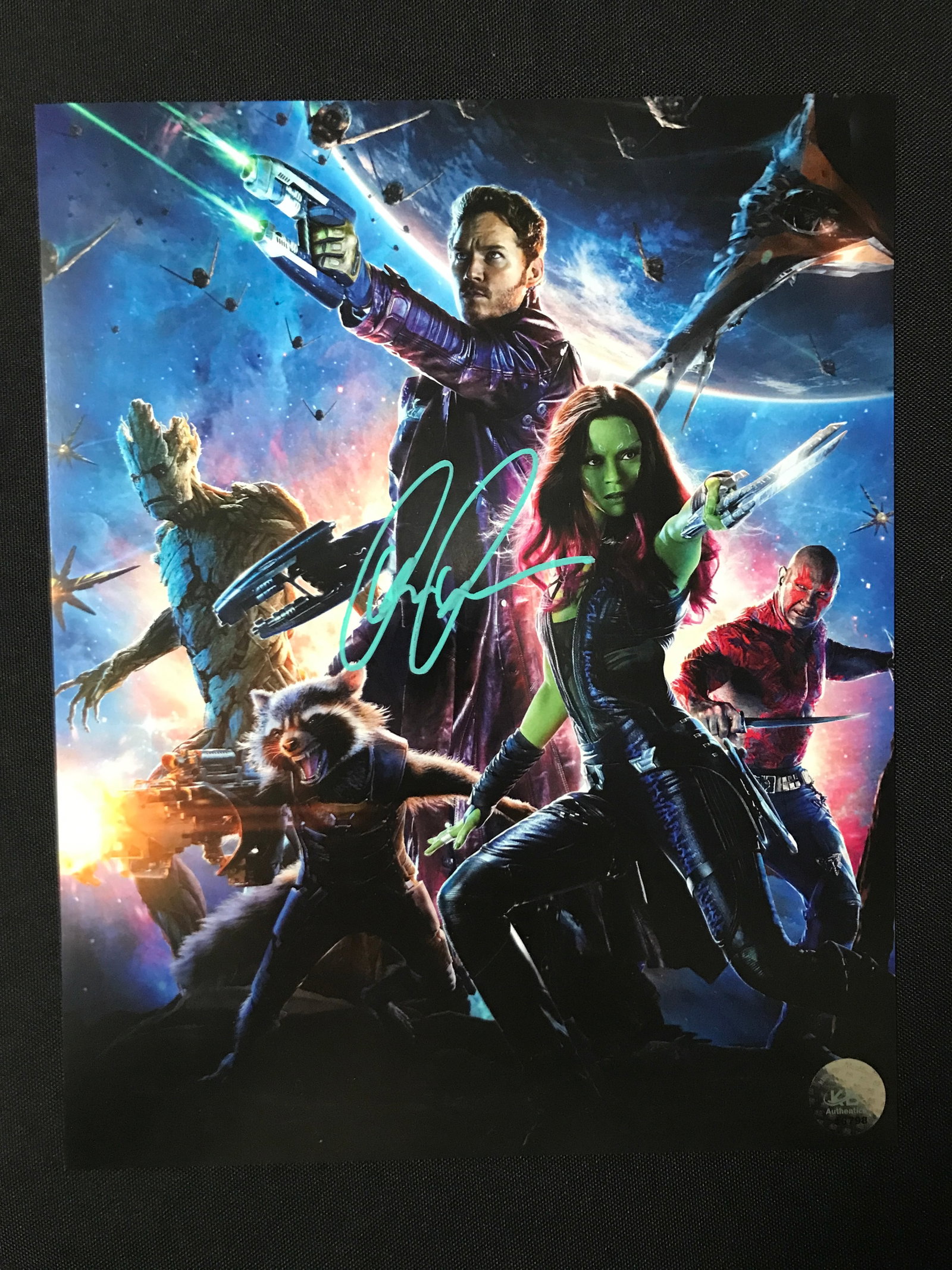 CHRIS PRATT SIGNED GUARDIANS OF THE GALAXY 8X10 - KB COA: Prices are in Canadian dollars