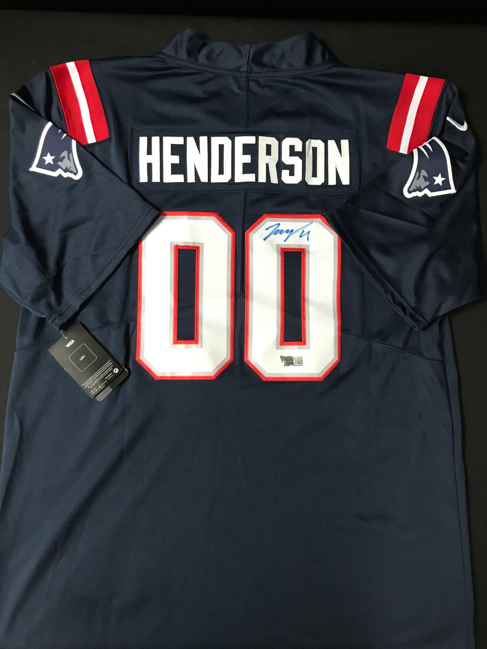 TREVEYON HENDESON SIGNED New England PATRIOTS JERSEY - ACE COA: Prices are in Canadian dollars