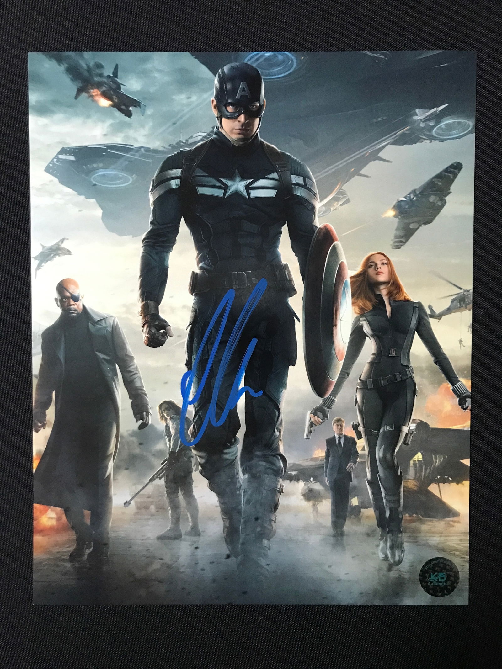 CHRIS EVANS SIGNED CAPTAIN AMERICA 8X10 - KB COA (1 of 1)