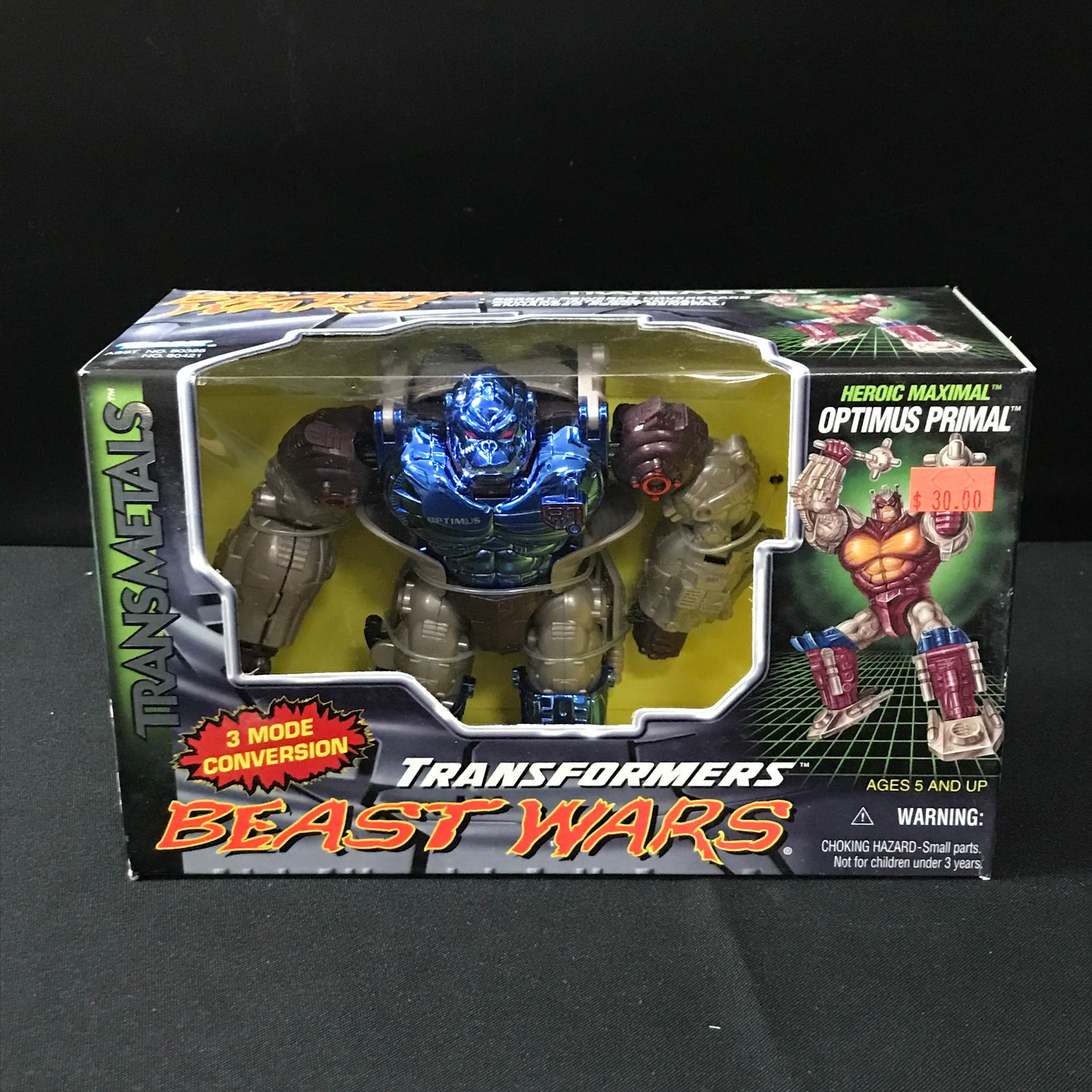 VINTAGE SEALED TRANSFORMERS BEAST WARS - OPTIMUS PRIMAL  IN ORIGINAL PACKAGING (1 of 1)