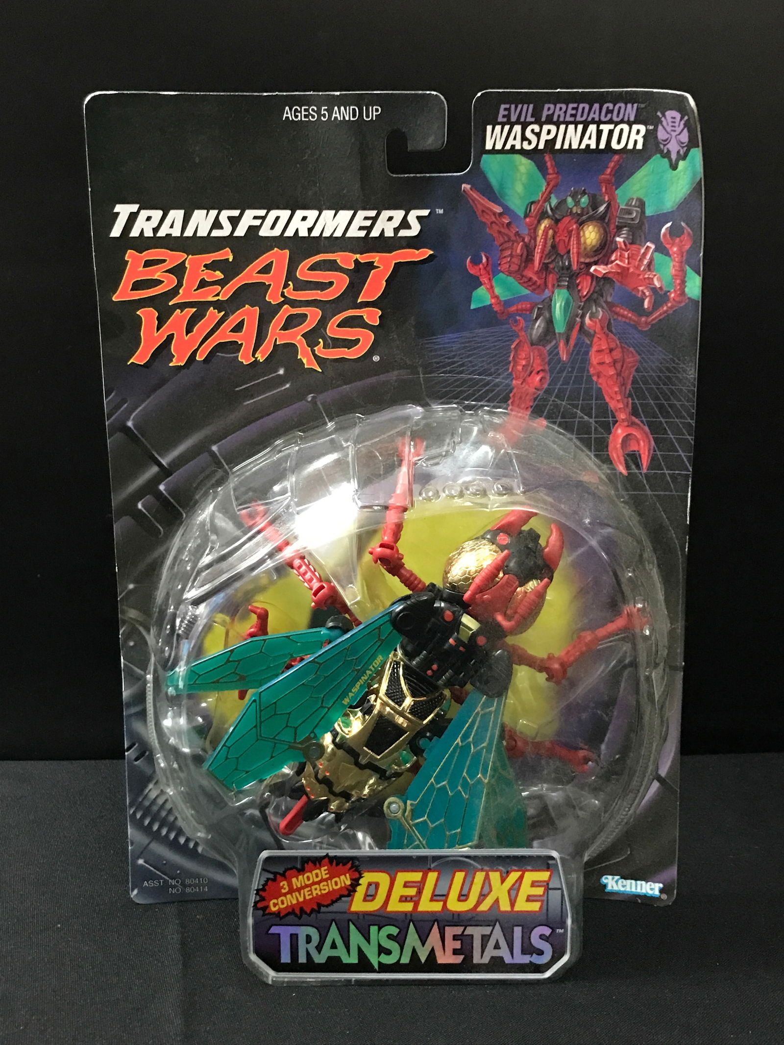 VINTAGE TRANSFORMERS BEAST WARS DELUXE TRANSMETALS - WASPINATOR  IN ORIGINAL PACKAGING (1 of 1)