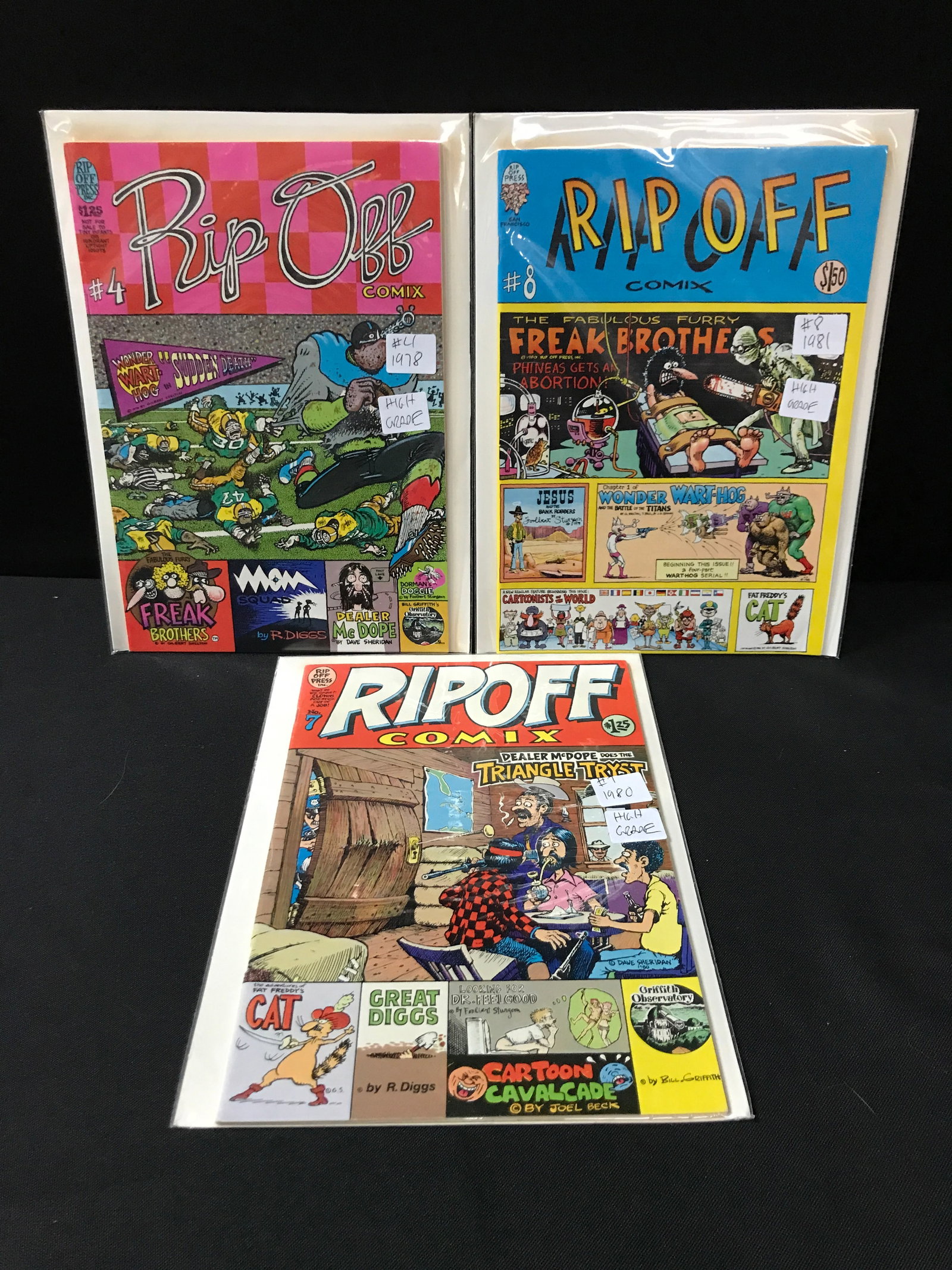LOT OF 3 RIP OFF COMICS: Prices are in Canadian dollars