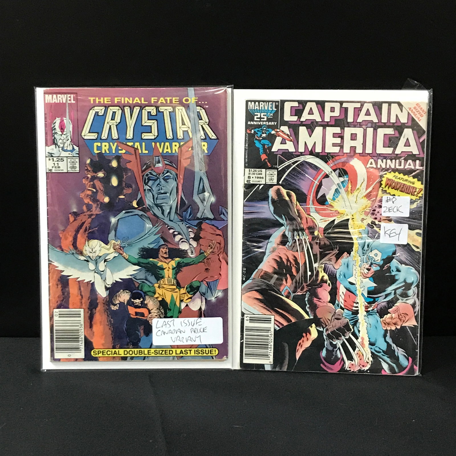 LOT OF 2 MARVEL COMICS: Prices are in Canadian dollars