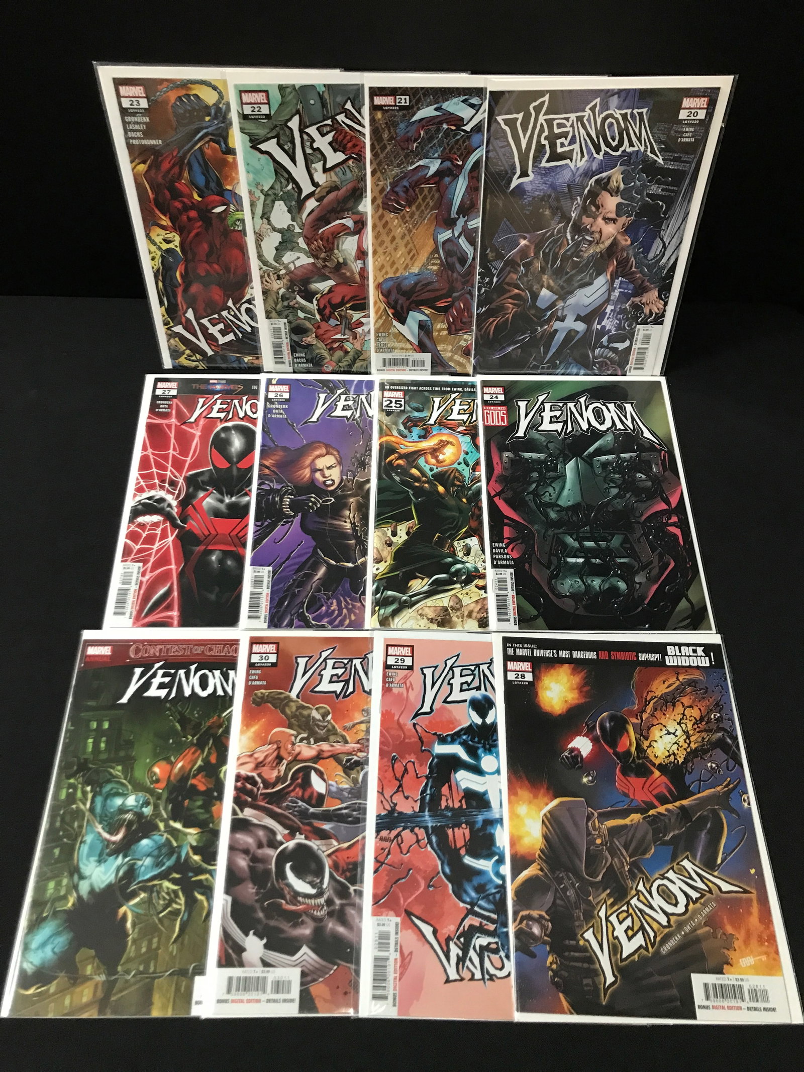 LOT OF 11 VENOM COMICS - MARVEL COMICS: Prices are in Canadian dollars
