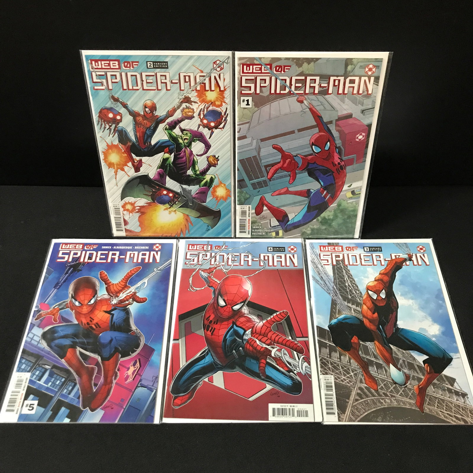 LOT OF 5 WEB OF SPIDERMAN COMICS - MARVEL COMICS: Prices are in Canadian dollars