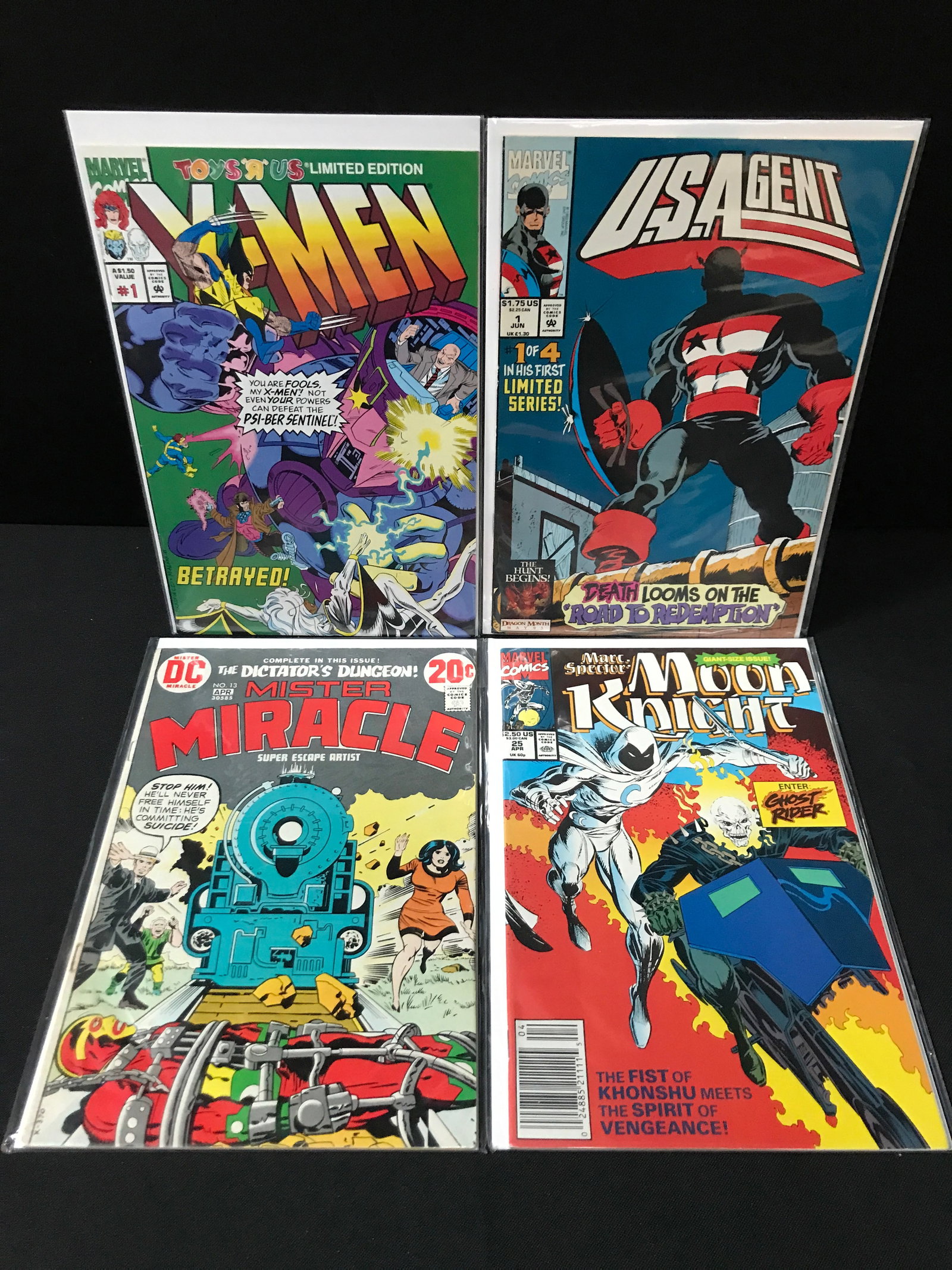 LOT OF 4 COMICS - MARVEL AND DC: Prices are in Canadian dollars