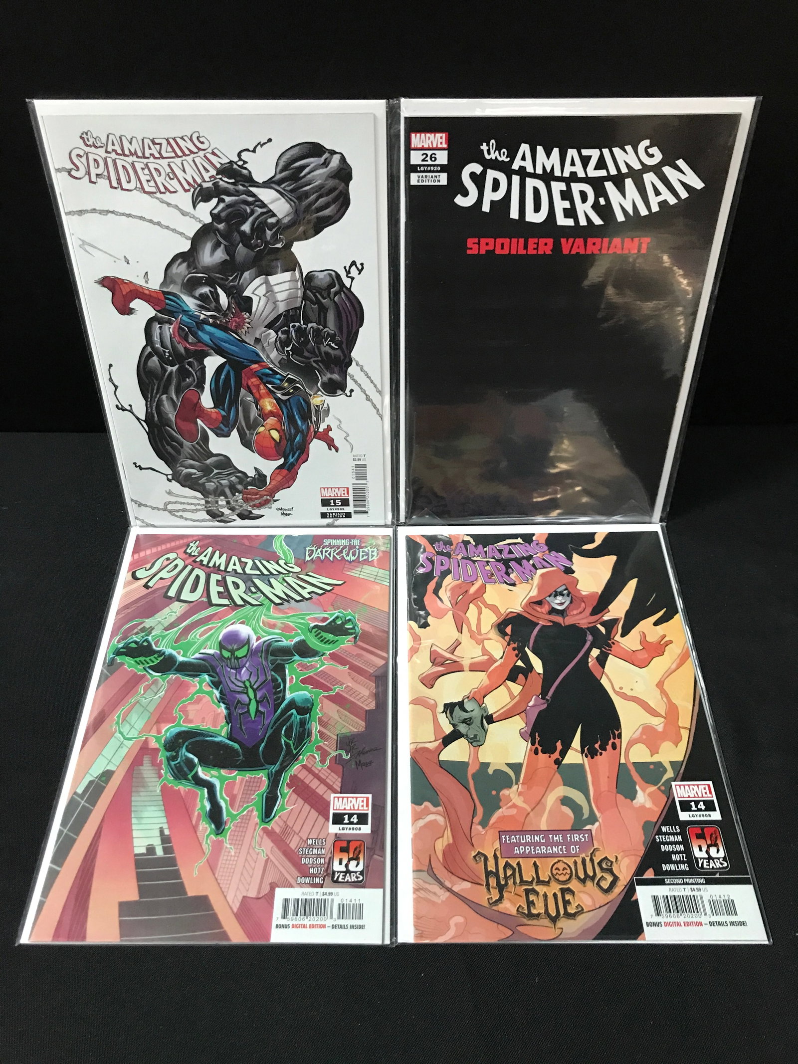 LOT OF 4 THE AMAZING SPIDERMAN COMICS - MARVEL COMICS: Prices are in Canadian dollars