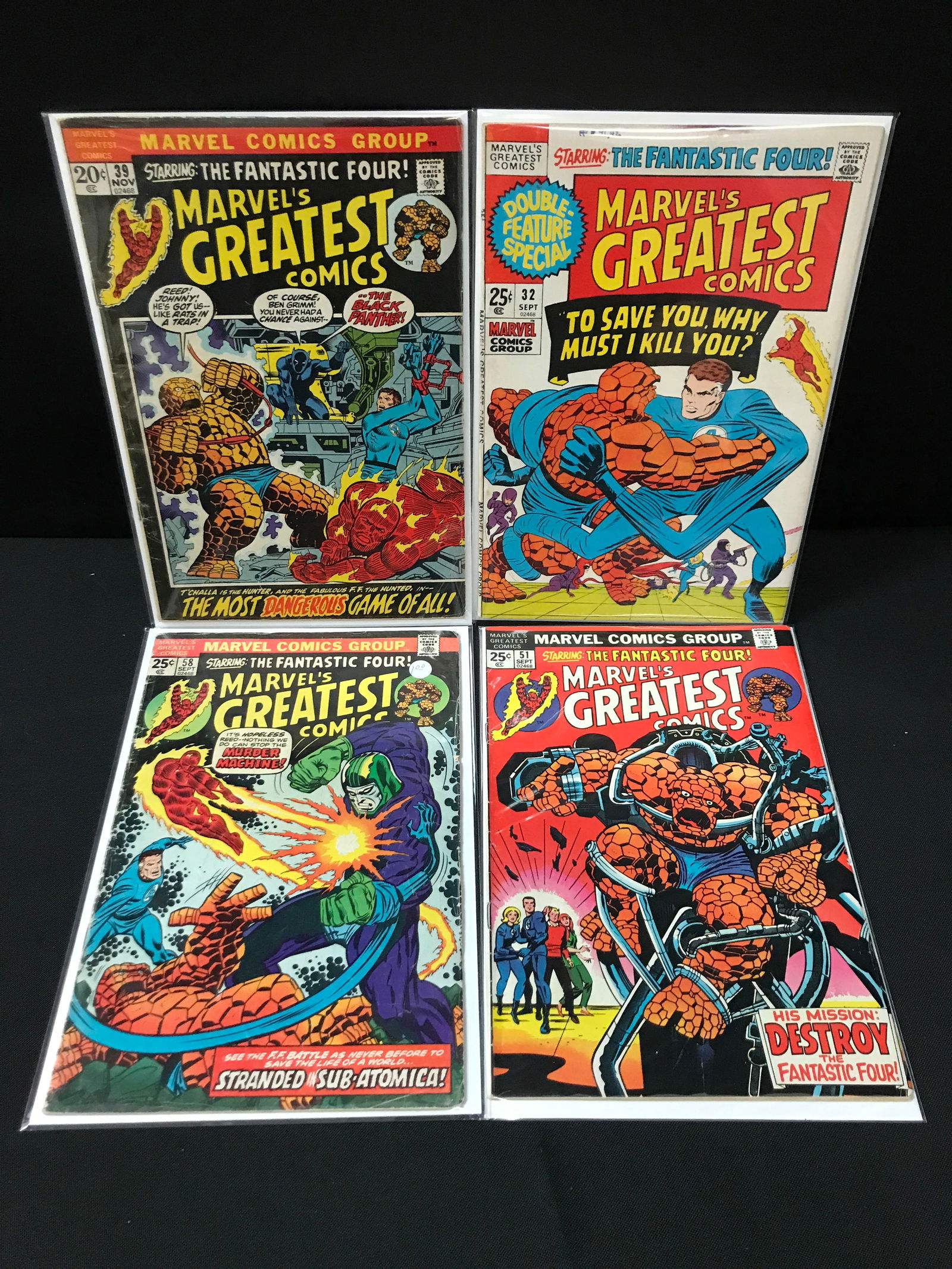 LOT OF 4 MARVEL'S GREATEST COMICS - MARVEL COMICS (1 of 1)