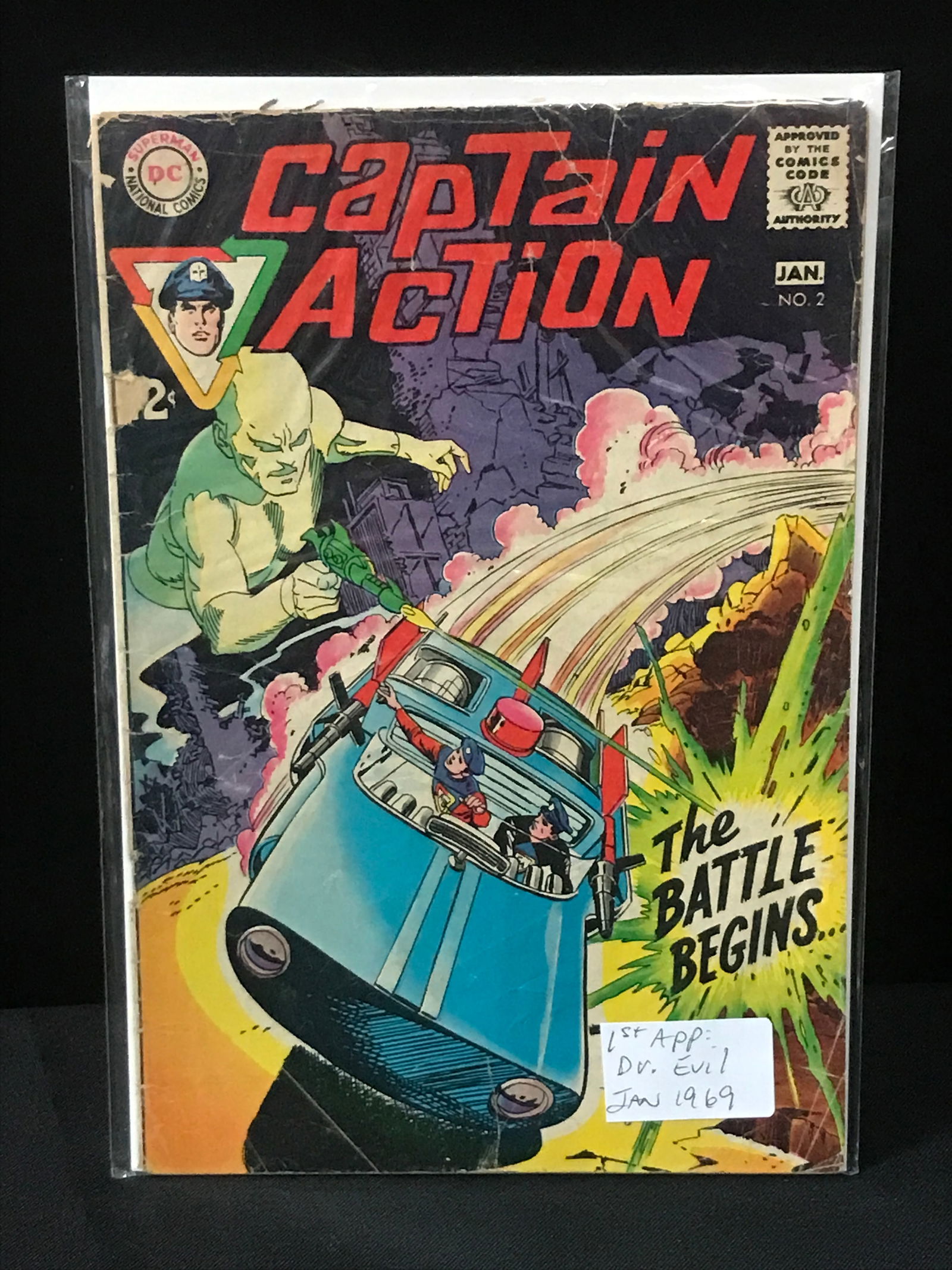 CAPTAIN ACTION #2 1ST APPEARANCE DR. EVIL (1969) - DC COMICS (1 of 1)