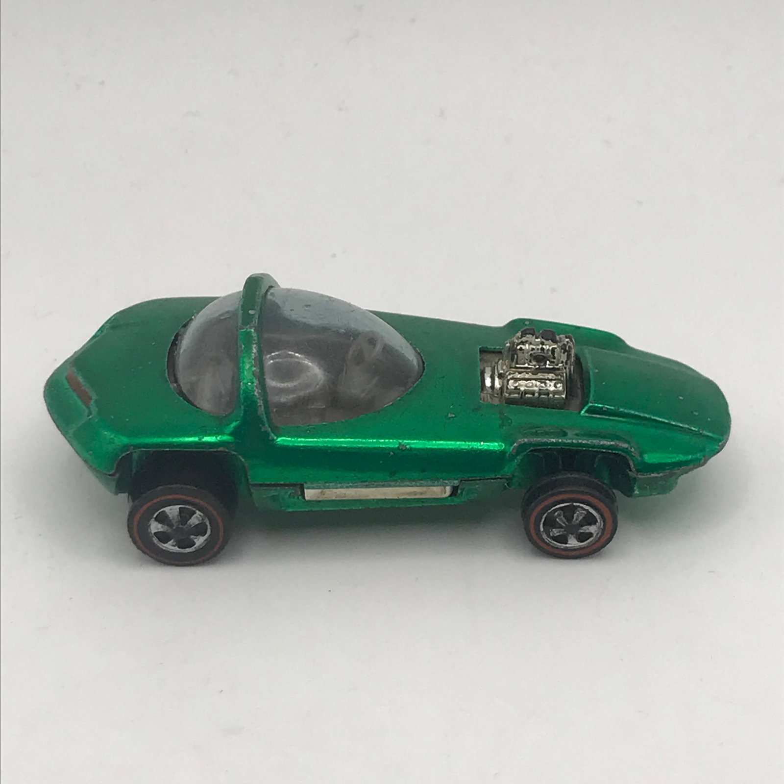 1967 HOT WHEELS REDLINE SILHOUETTE DIE-CAST CAR IN METALLIC GREEN: Prices are in Canadian dollars