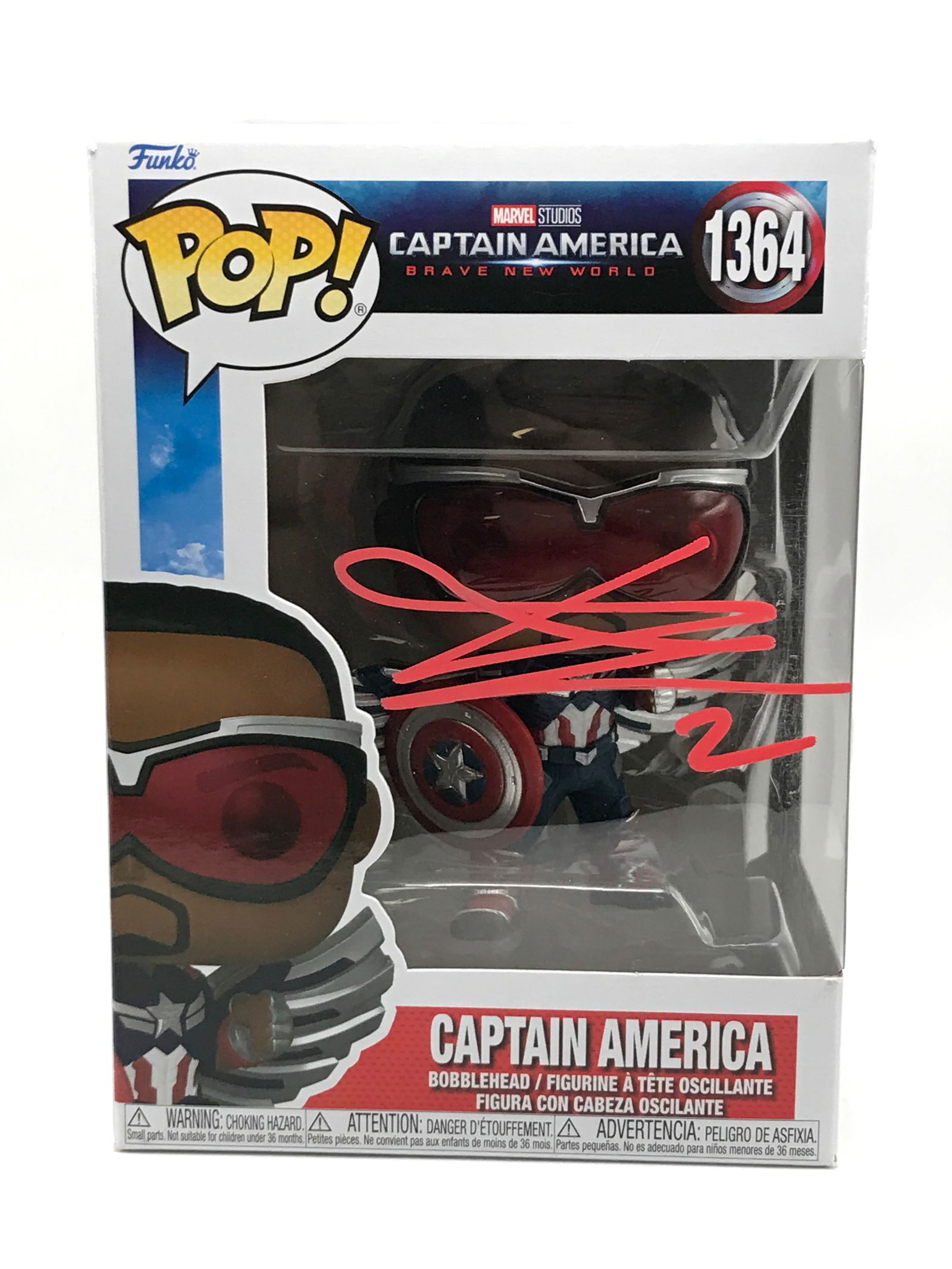 ANTHONY MACKIE SIGNED Captain America FUNKO POP - KB COA: Prices are in Canadian dollars