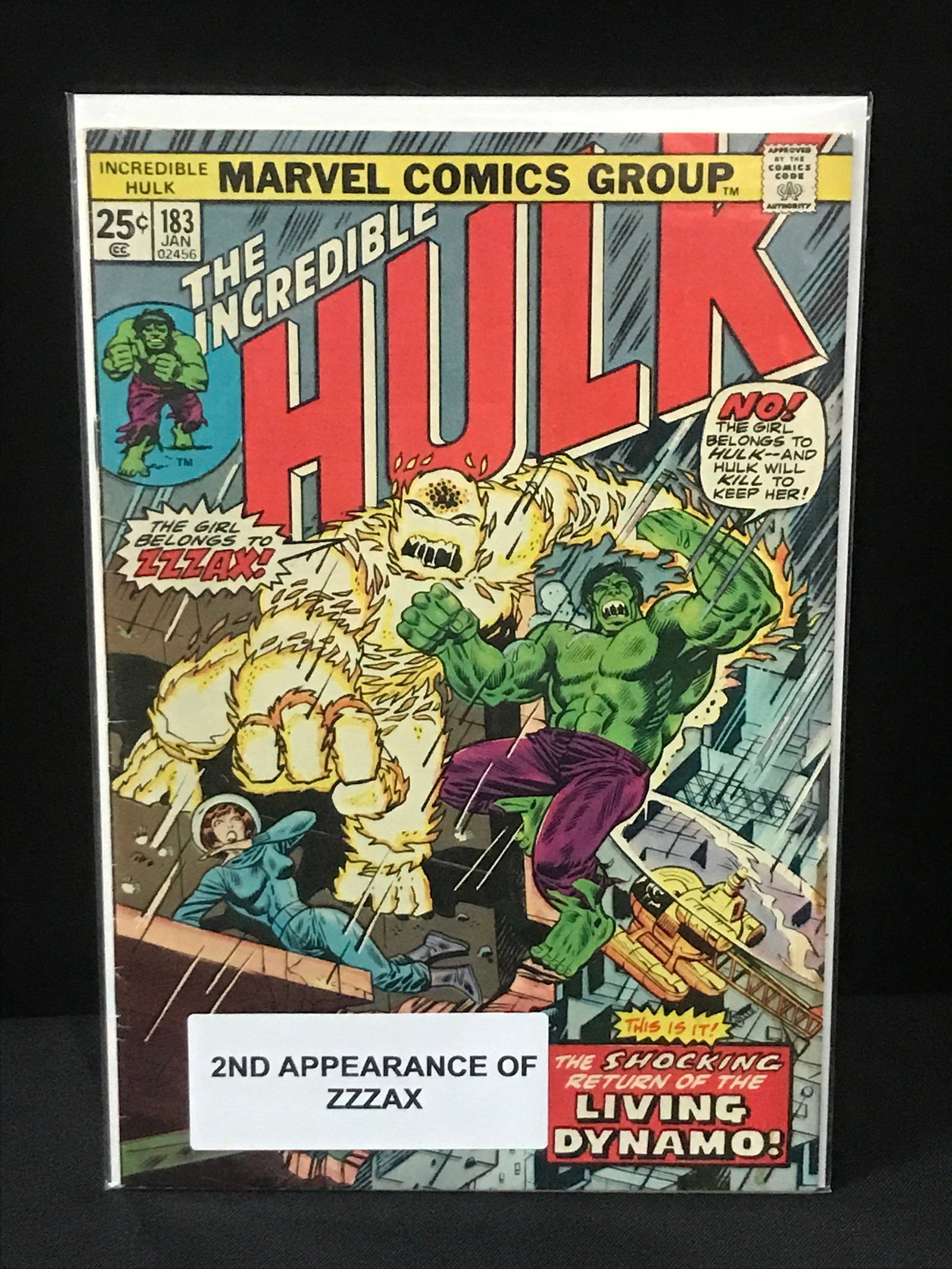 THE Incredible Hulk #183 2ND APPEARANCE OF ZZZAX - MARVEL COMICS: Prices are in Canadian dollars