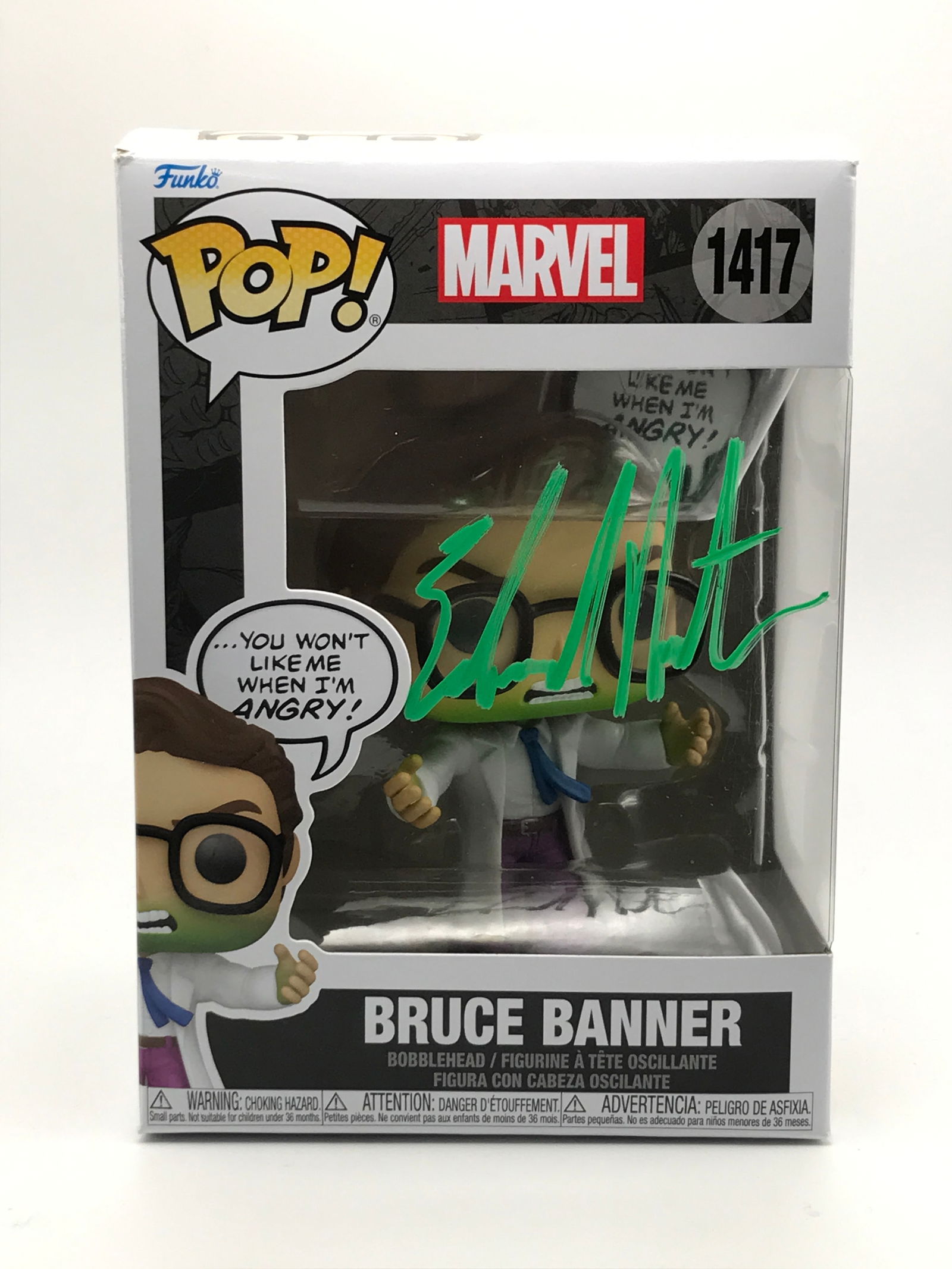 EDWARD NORTON SIGNED BRUCE BANNER FUNKO POP - KB COA (1 of 2)